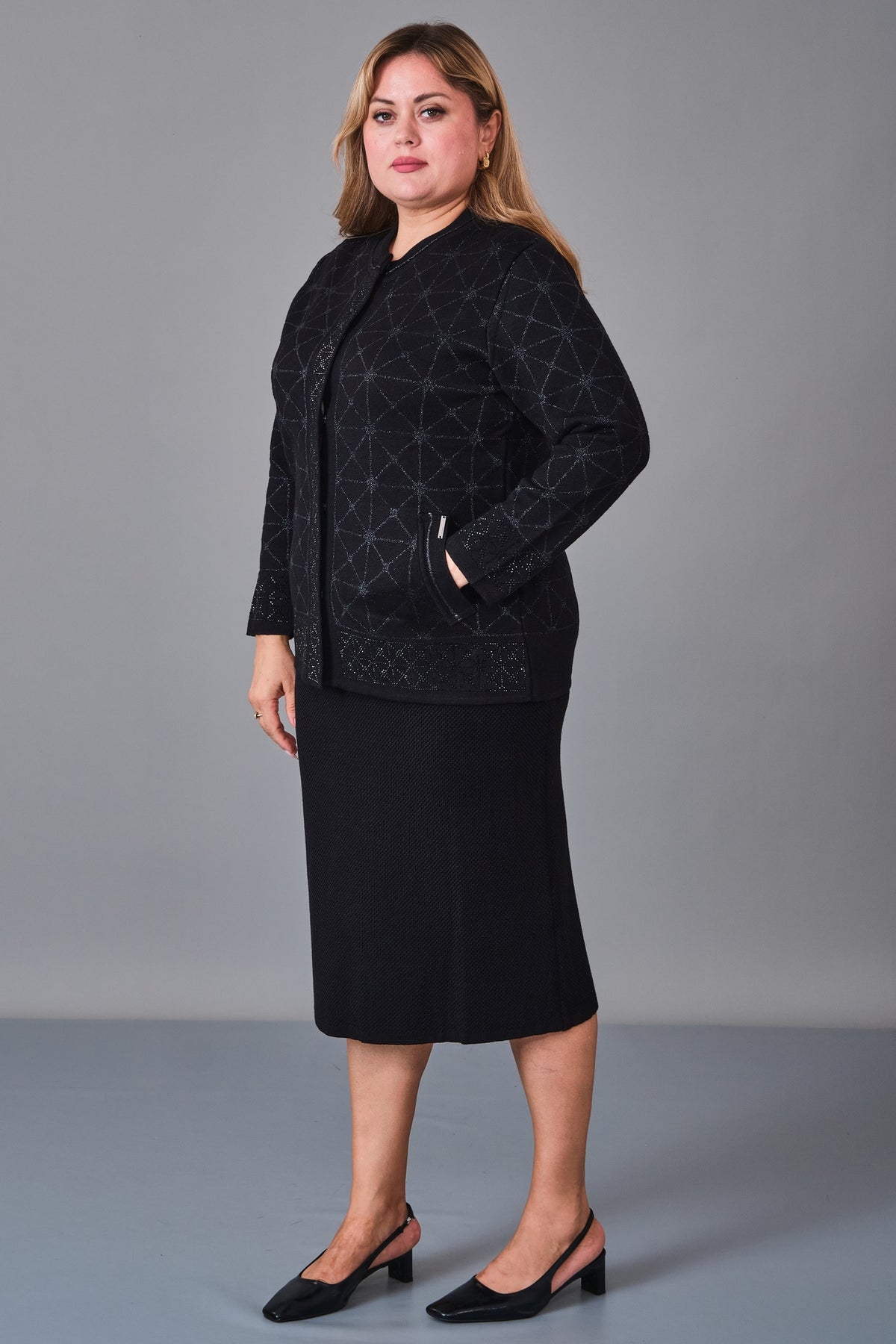 Desender - Plus Size Cardigan (DES27K43111) - 8690200229381