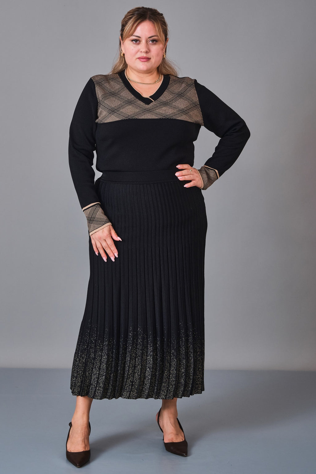 Desender - Plus Size Skirt Knitwear (DES27K5588) - 8690200229404