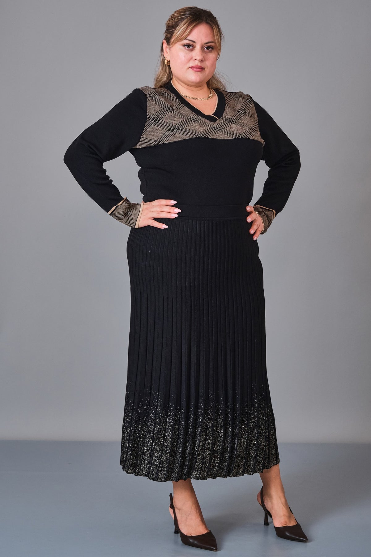 Desender - Plus Size Skirt Knitwear (DES27K5588) - 8690200229404