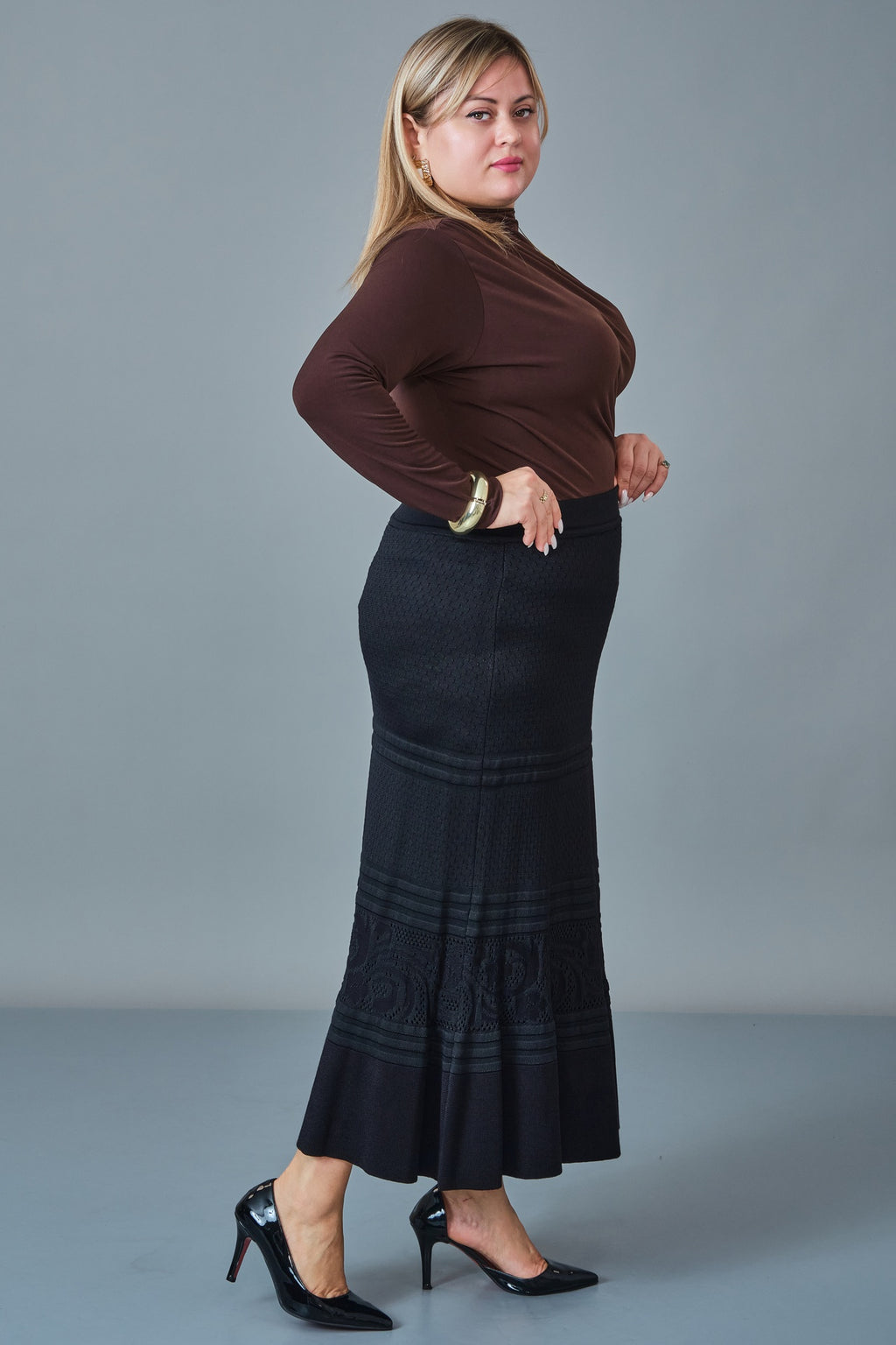Desender - Plus Size Skirt Knitwear (DES27K5623)