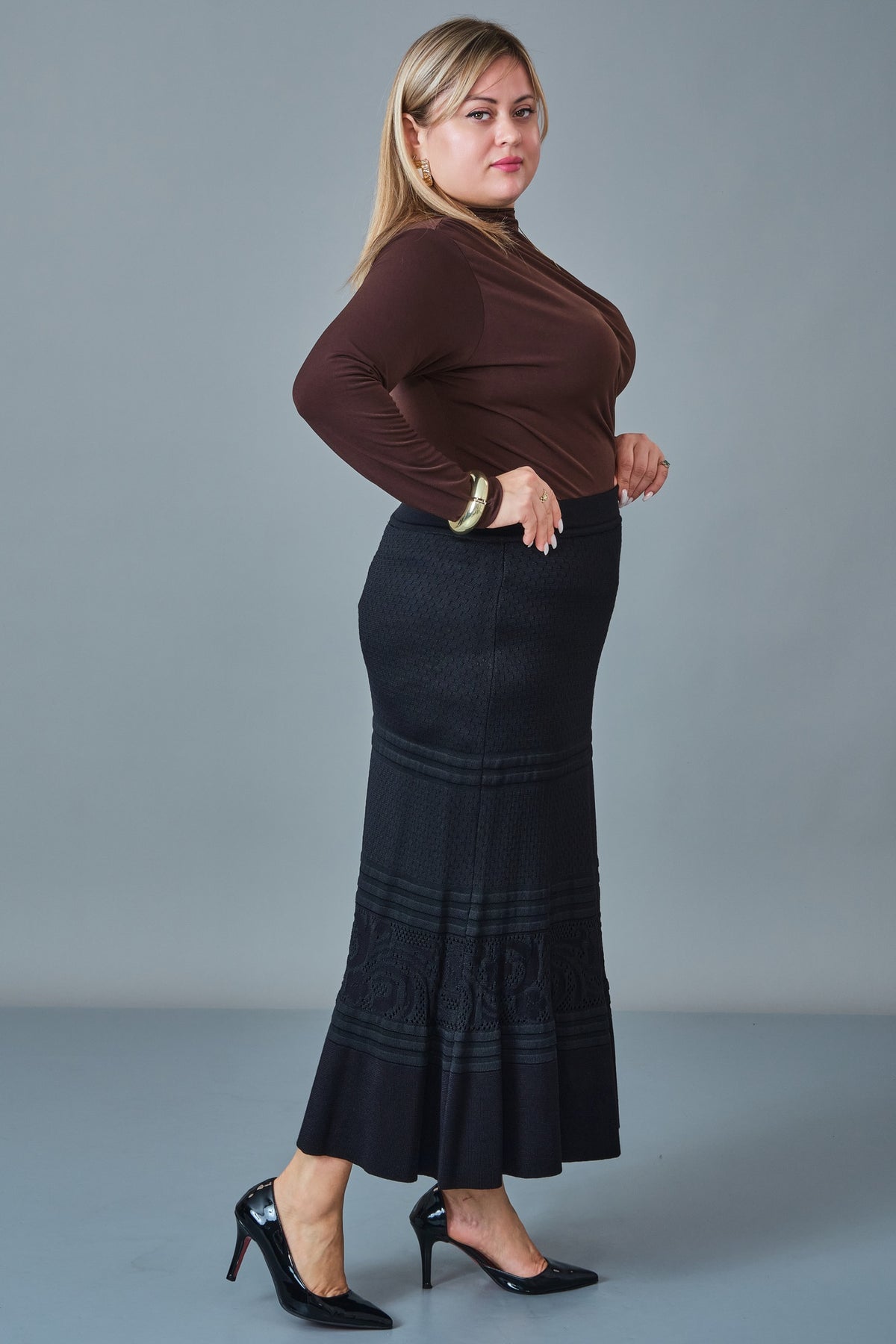 Desender - Plus Size Skirt Knitwear (DES27K5623)