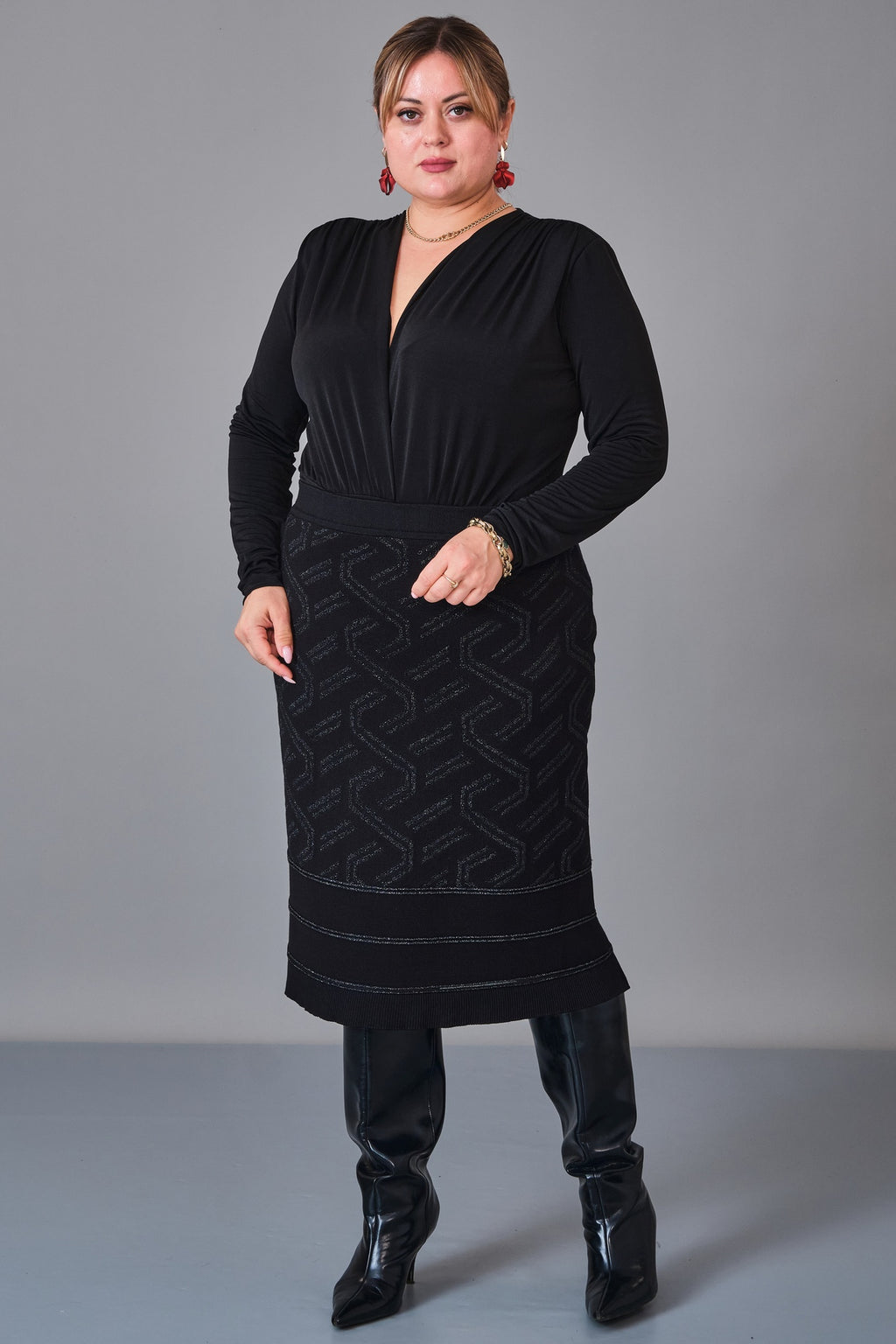 Desender - Plus Size Skirt Knitwear (DES27K5639) - 8690200229442