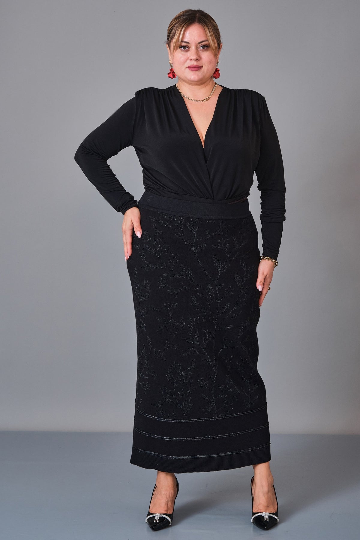 Desender - Plus Size Skirt Knitwear (DES27K5673) - 8690200229503