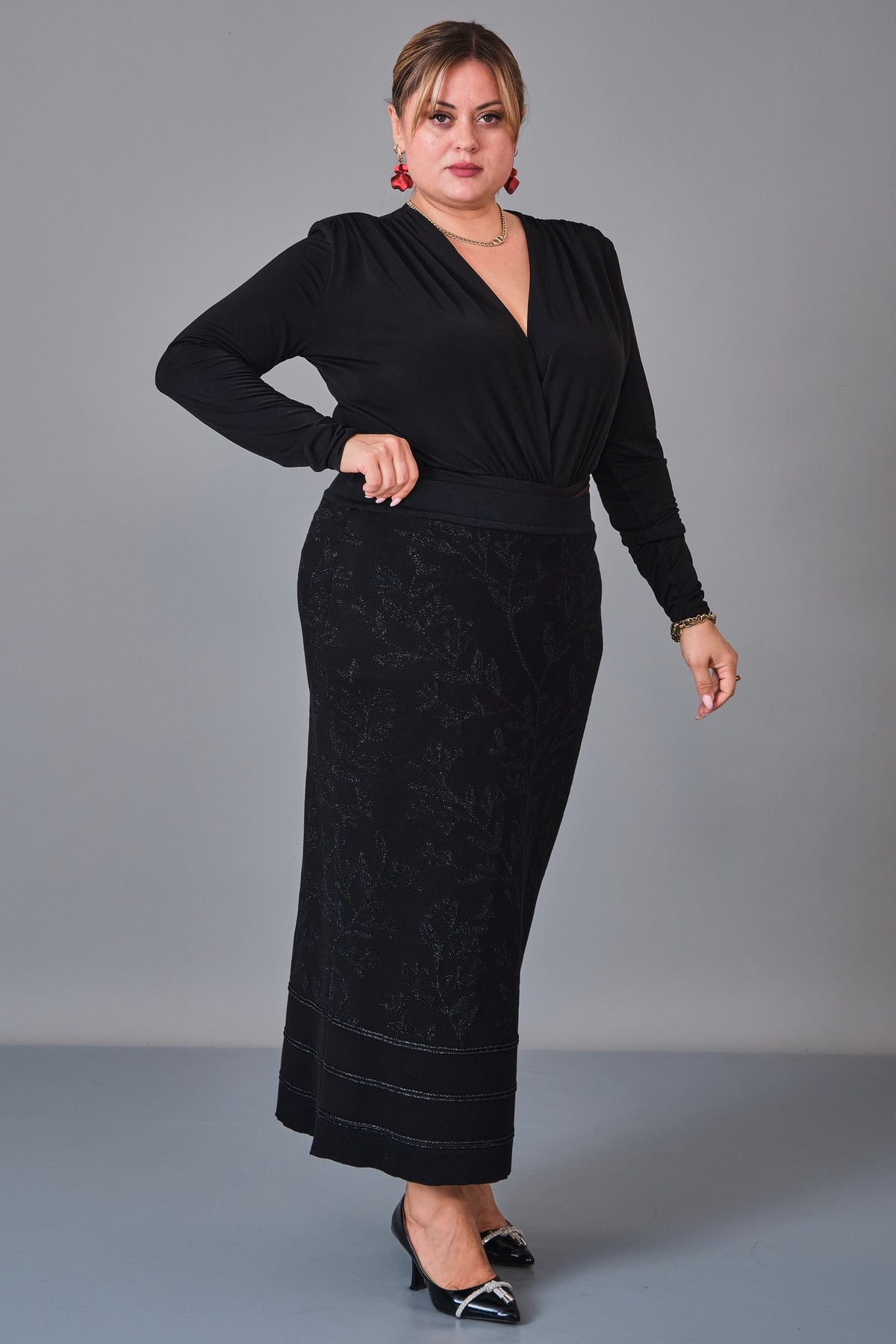 Desender - Plus Size Skirt Knitwear (DES27K5673) - 8690200229503
