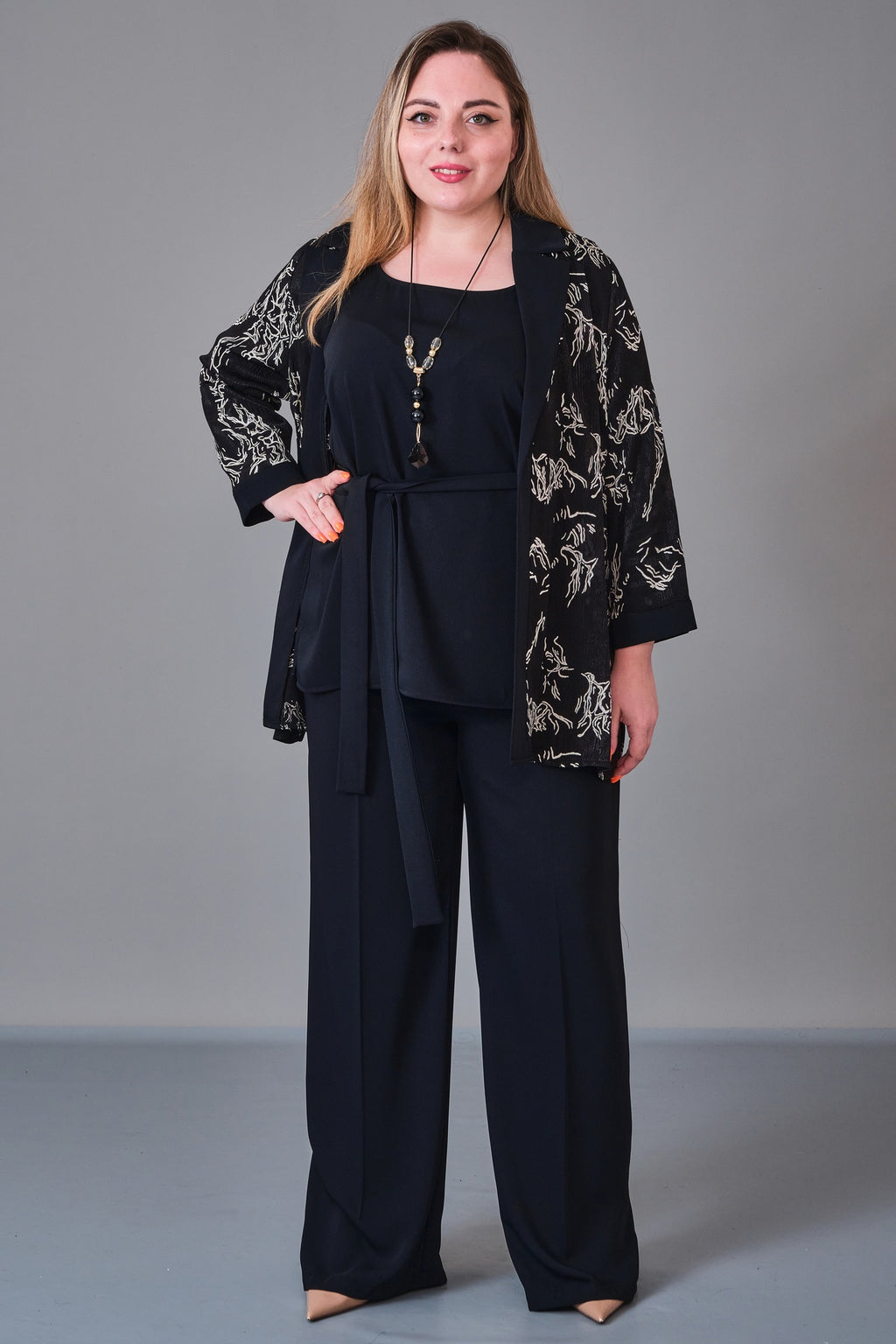 Dress Port - Plus Size Suit (DSP27K3651) - 8690200230271