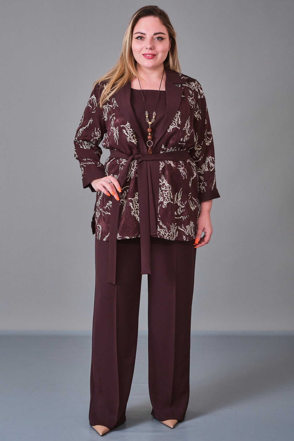 Dress Port - Plus Size Suit (DSP27K3651) - 8690200230288