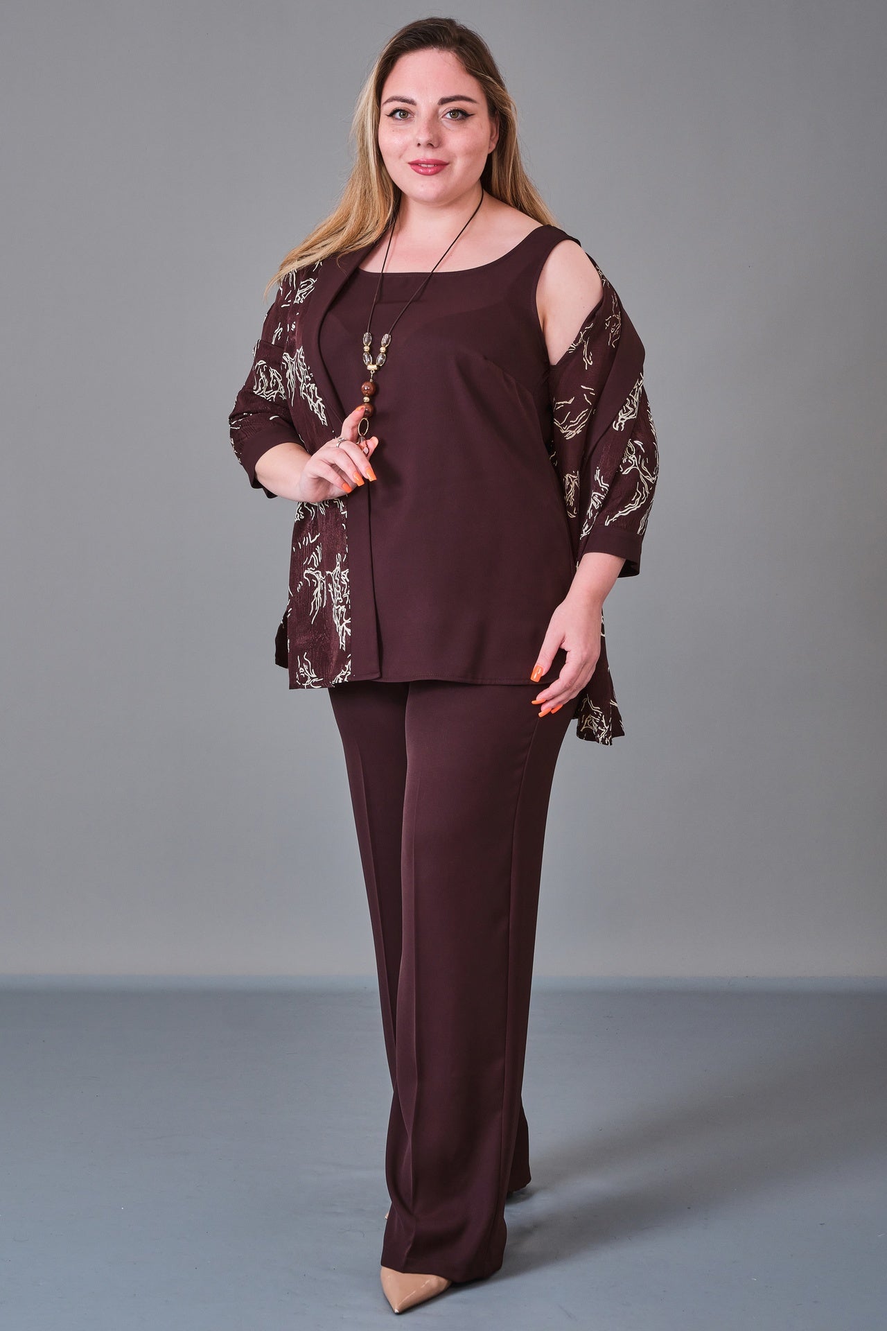 Dress Port - Plus Size Suit (DSP27K3651) - 8690200230288