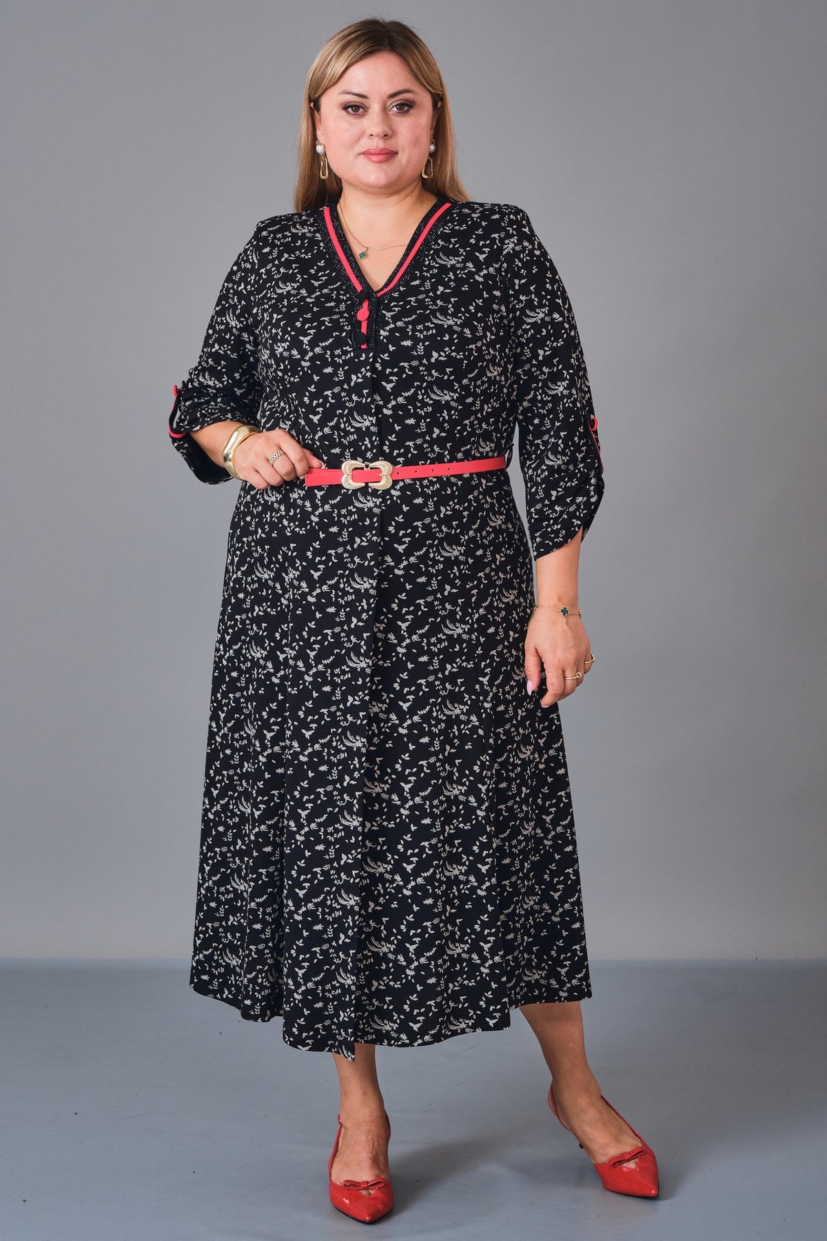 Gumanize - Plus Size Dress (GMZ2026-54-7909) - 8690200231056
