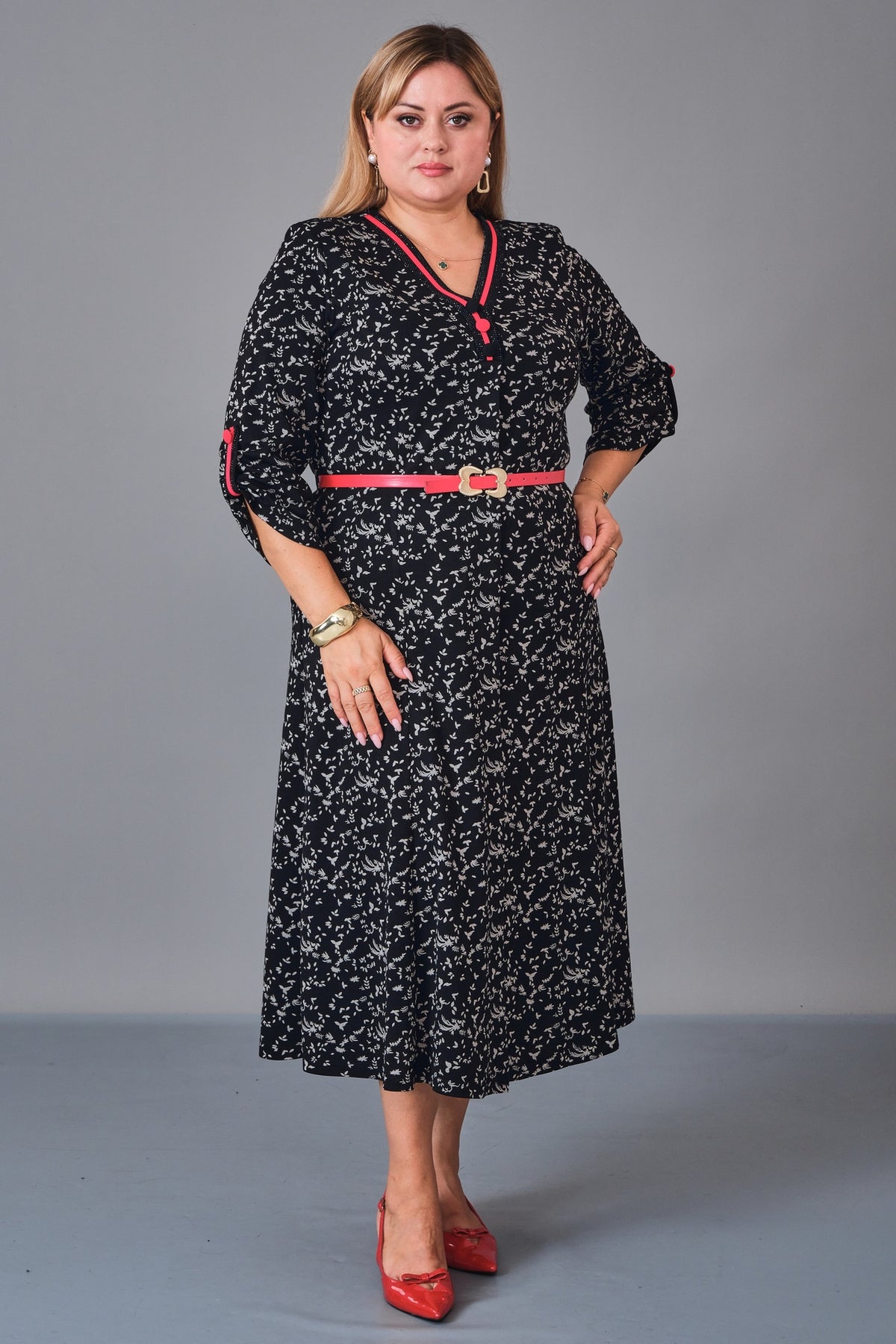 Gumanize - Plus Size Dress (GMZ2026-54-7909) - 8690200231056