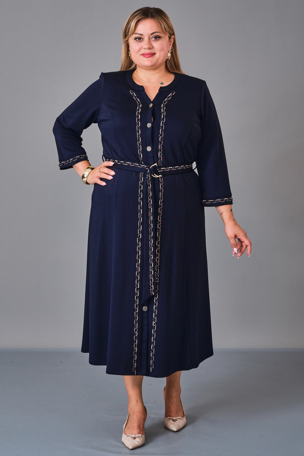 Gumanize - Plus Size Dress (GMZ2027-44-7928) - 8690200231117