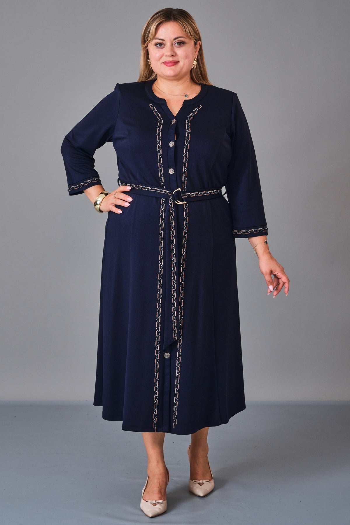 Gumanize - Plus Size Dress (GMZ2027-44-7928) - 8690200231117