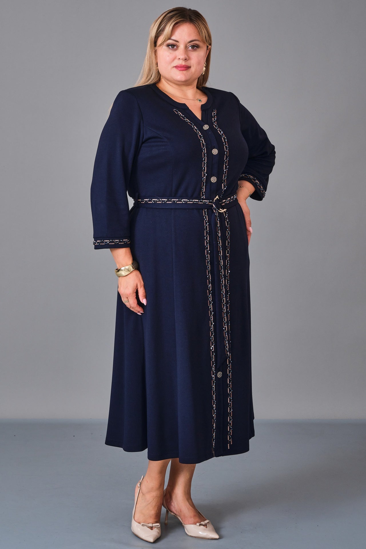 Gumanize - Plus Size Dress (GMZ2027-44-7928) - 8690200231117