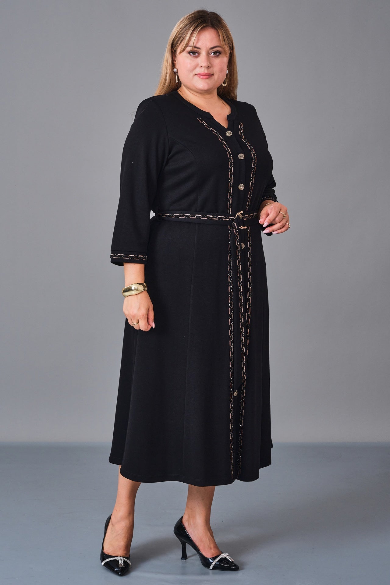 Gumanize - Plus Size Dress (GMZ2027-44-7928) - 8690200231124