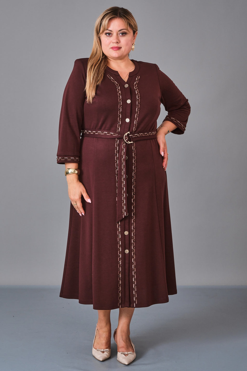 Gumanize - Plus Size Dress (GMZ2027-44-7928) - 8690200231131