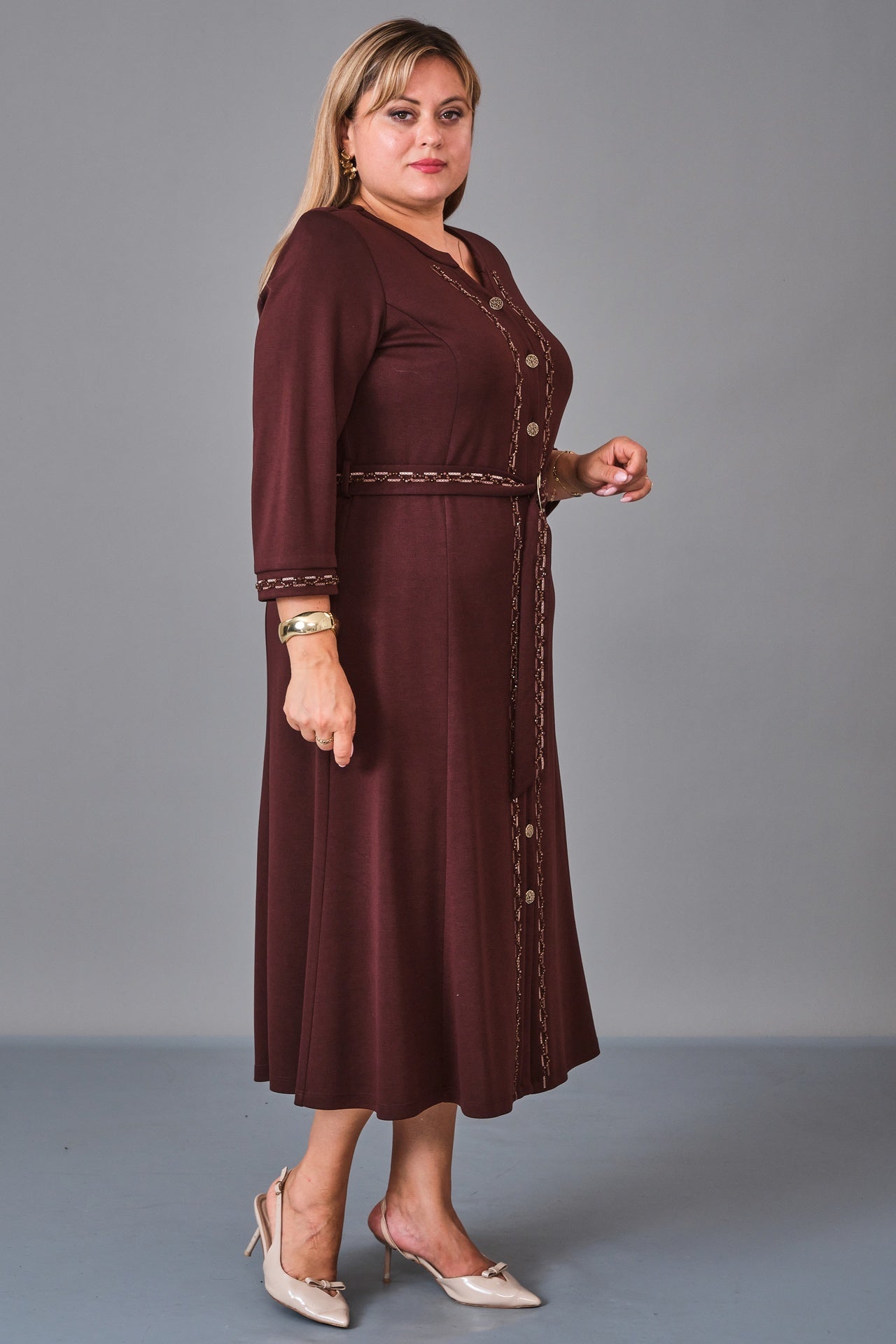 Gumanize - Plus Size Dress (GMZ2027-44-7928) - 8690200231131