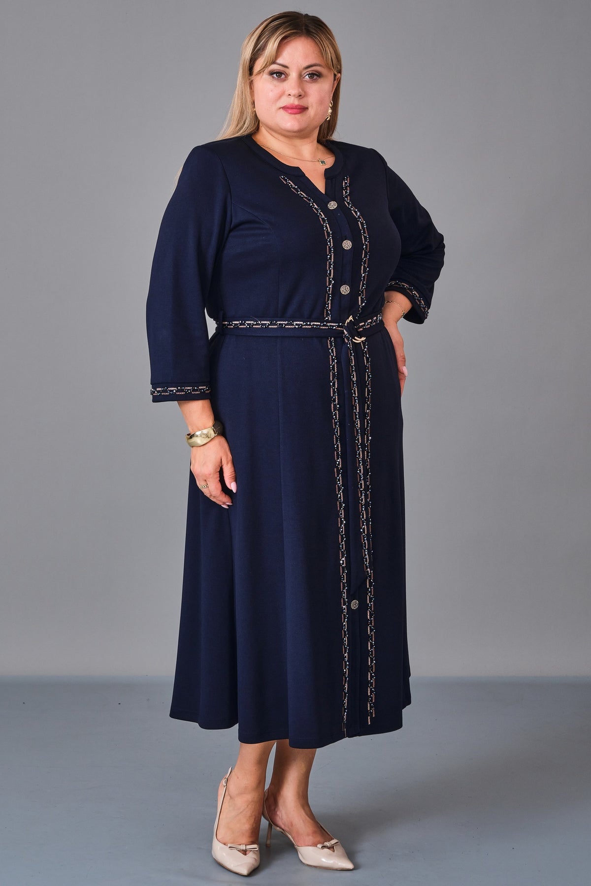 Gumanize - Extended Plus Size Dress (GMZ2027-45-7928) - 8690200231162