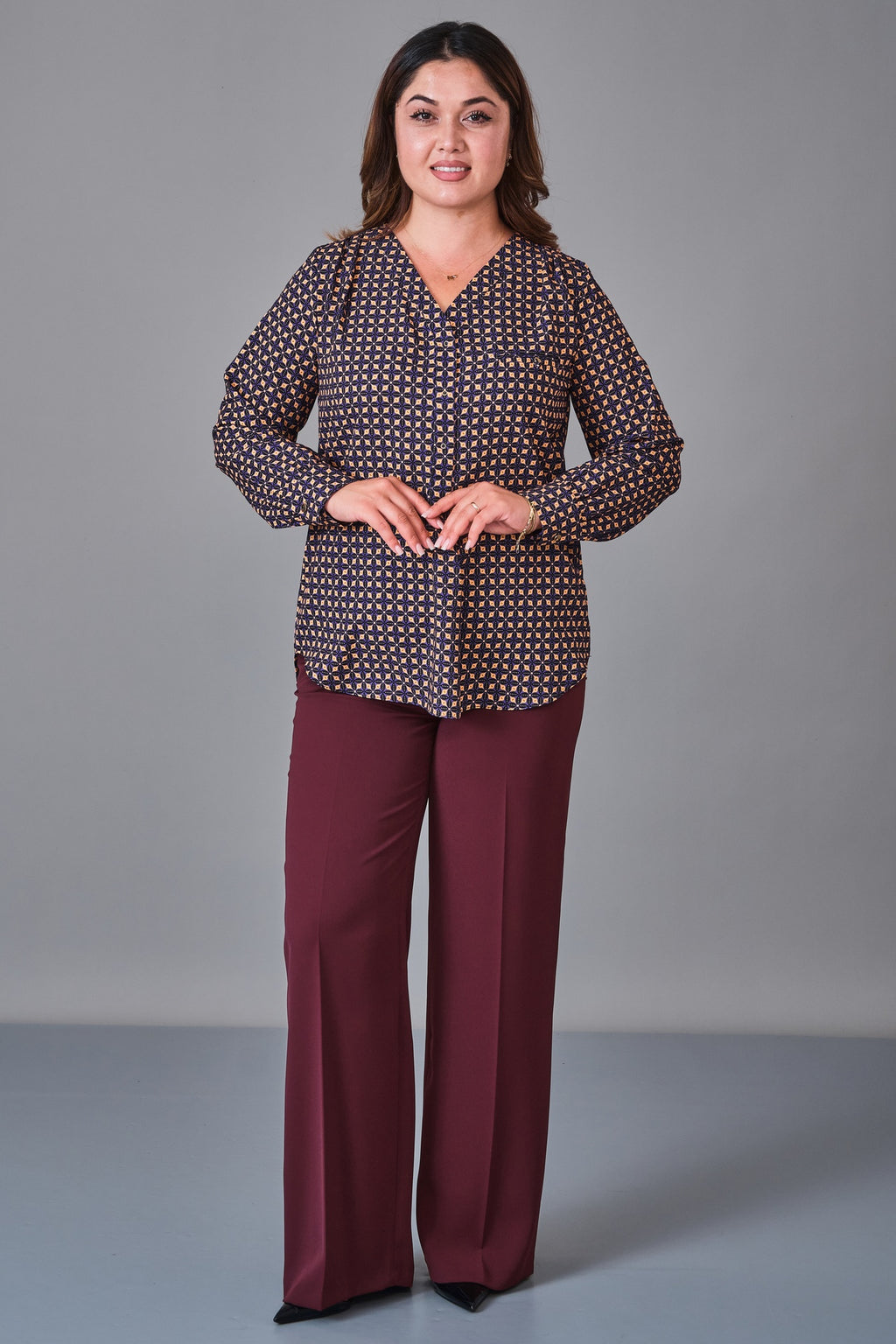 Selen - Plus Size Blouse (SLN27K560252) - 8690200231612