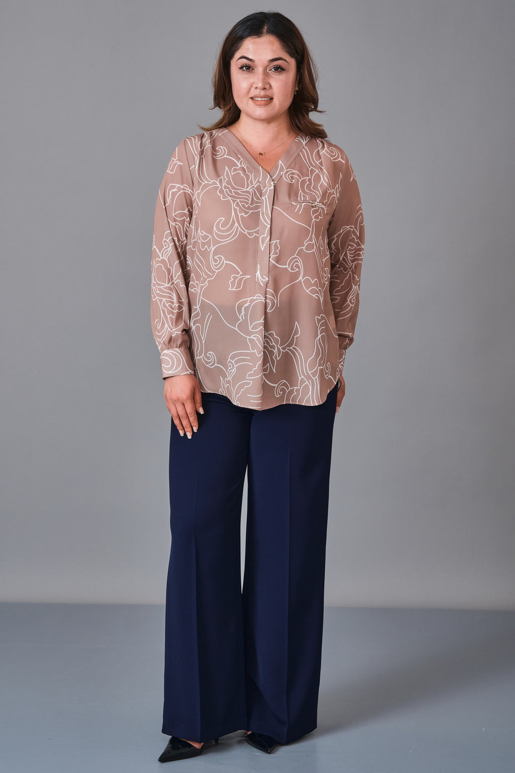 Selen - Plus Size Blouse (SLN27K560252) - 8690200231636