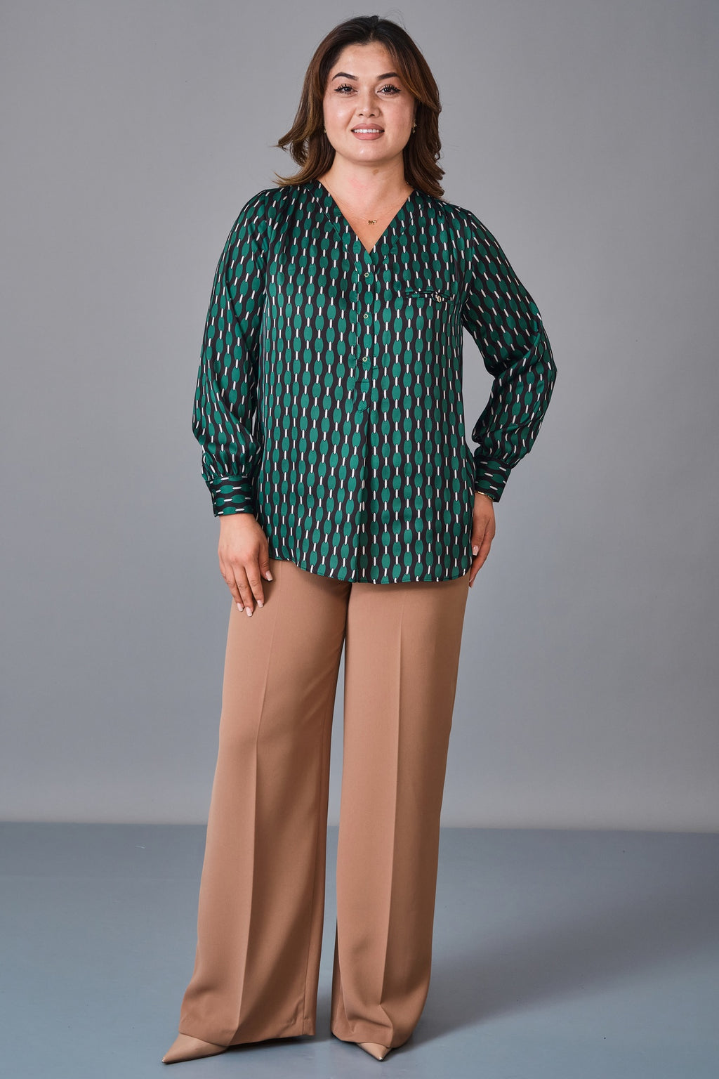 Selen - Plus Size Blouse (SLN27K560252) - 8690200231643