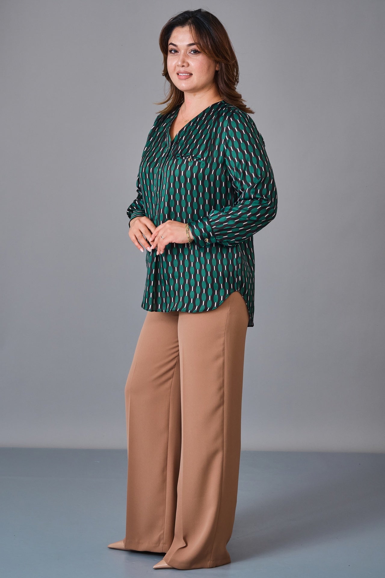 Selen - Plus Size Blouse (SLN27K560252) - 8690200231643