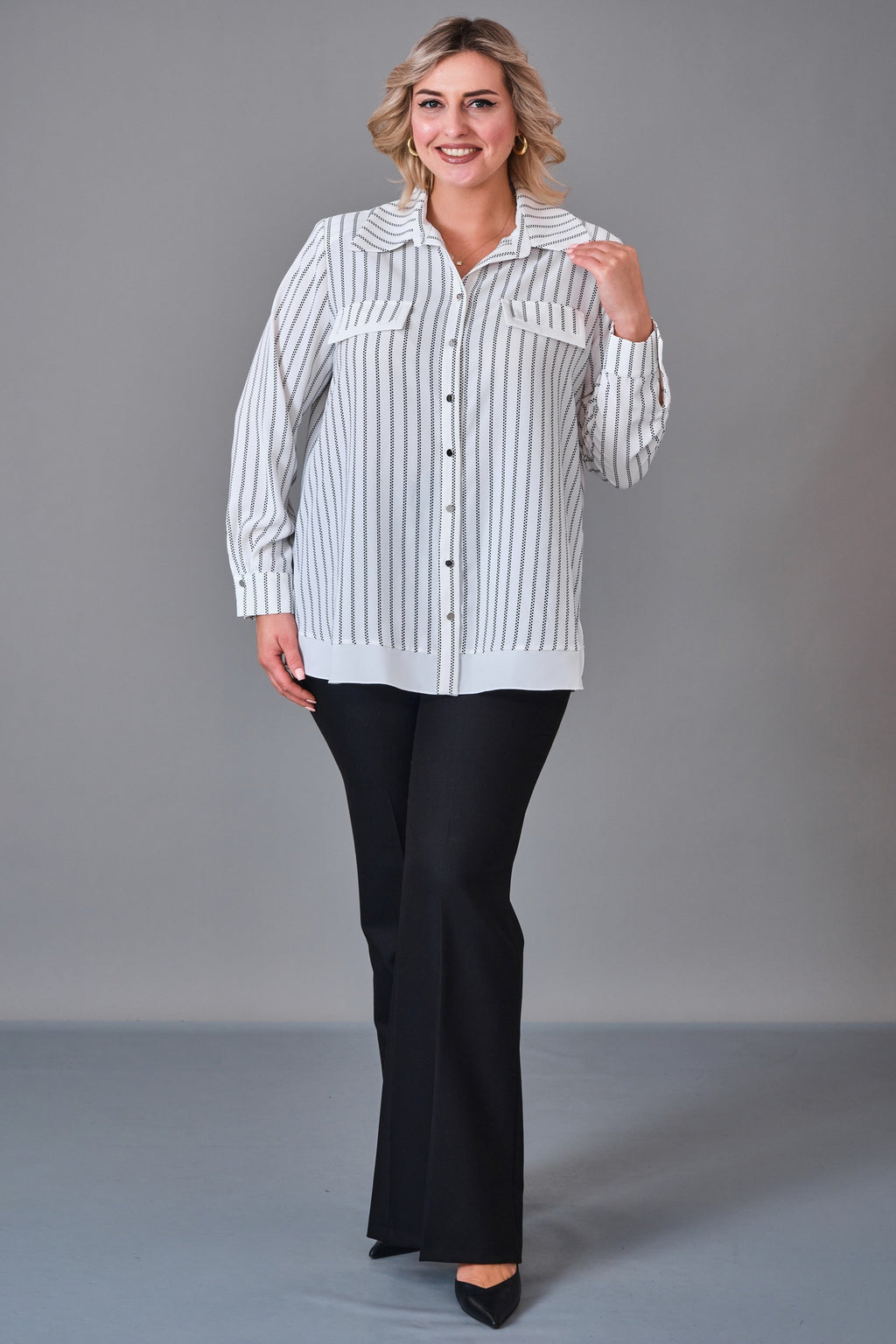 Kifayet - Extended Plus Size Shirt (KFT27K23530-20) - 8690200231988