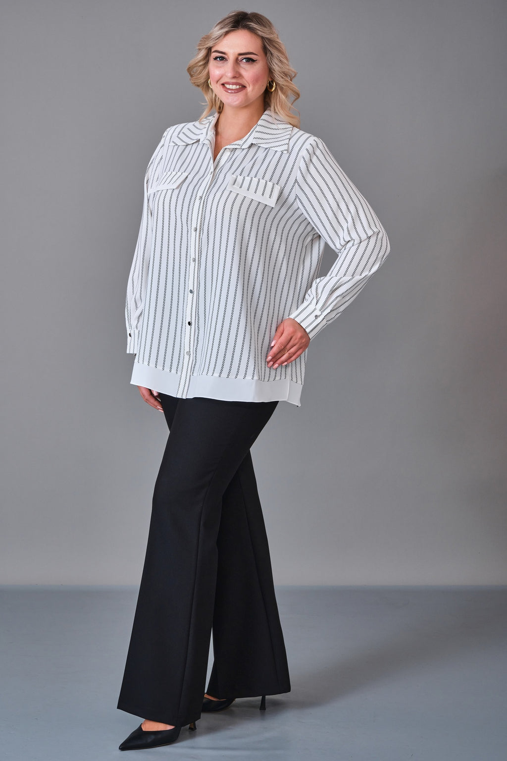 Kifayet - Extended Plus Size Shirt (KFT27K23530-20) - 8690200231988
