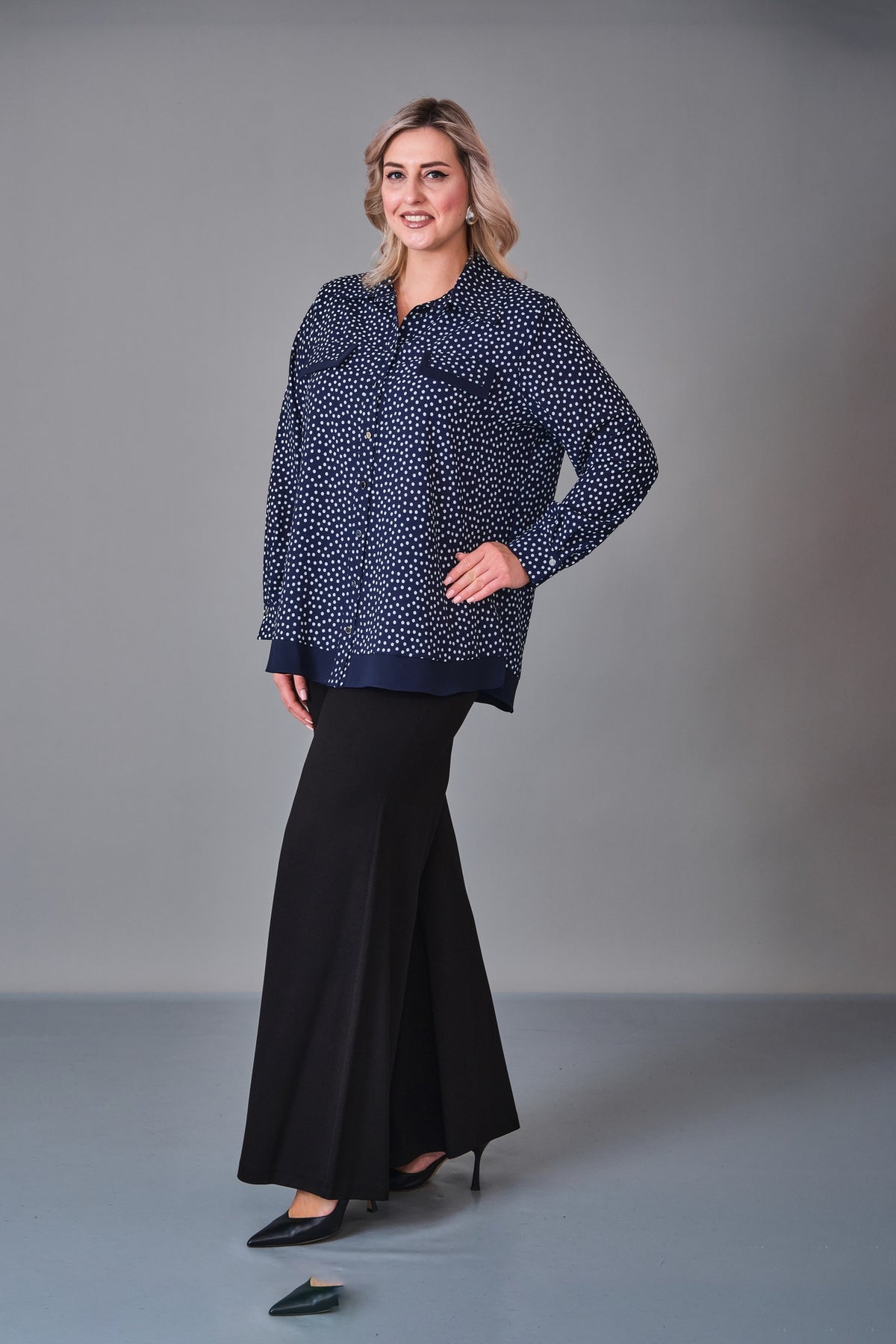 Kifayet - Extended Plus Size Shirt (KFT27K23530-20) - 8690200232015