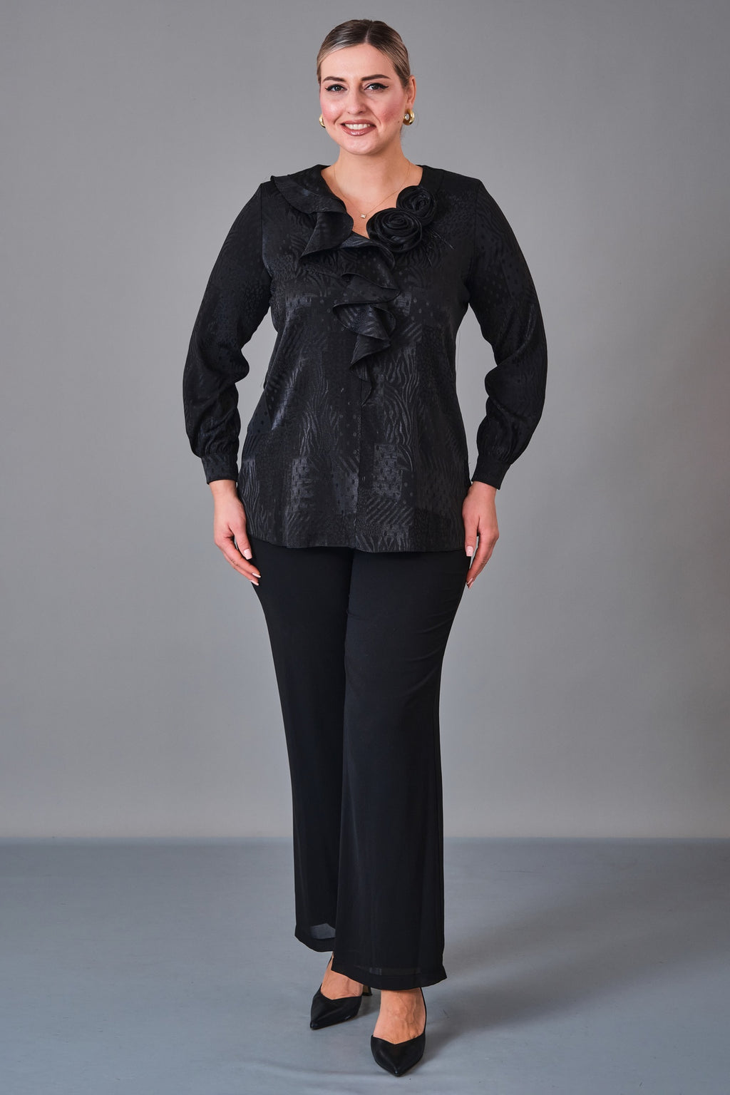 Kifayet - Plus Size Blouse (KFT27K18801) - 8690200232022