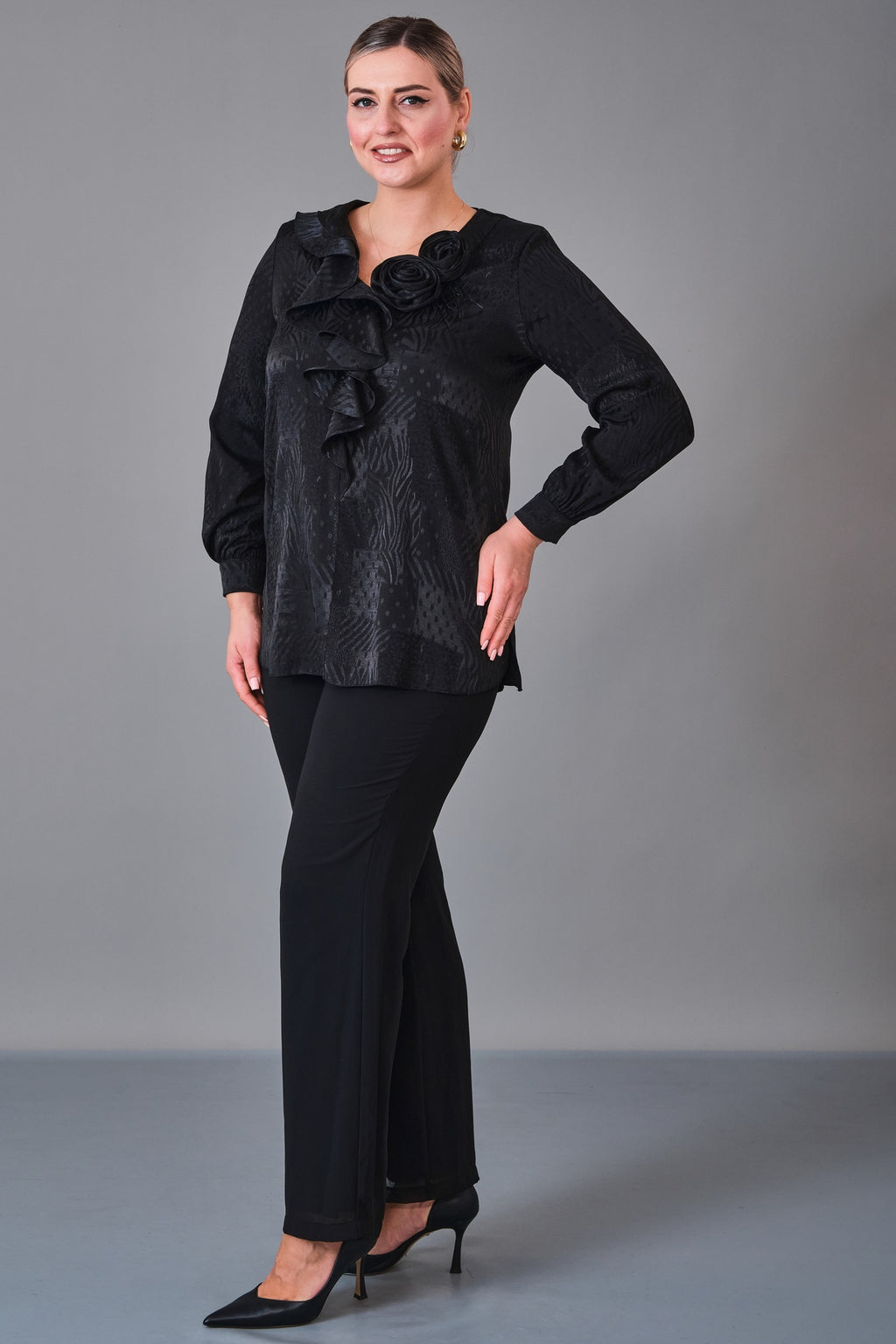 Kifayet - Plus Size Blouse (KFT27K18801) - 8690200232022