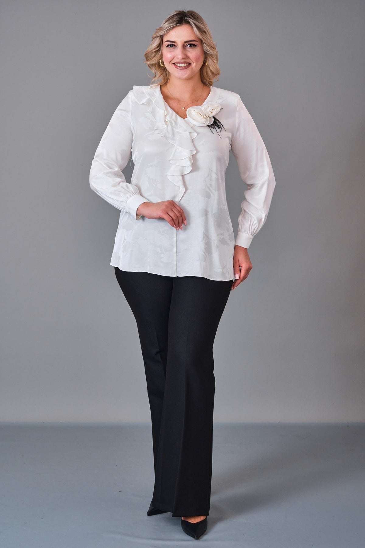 Kifayet - Plus Size Blouse (KFT27K18801) - 8690200232039