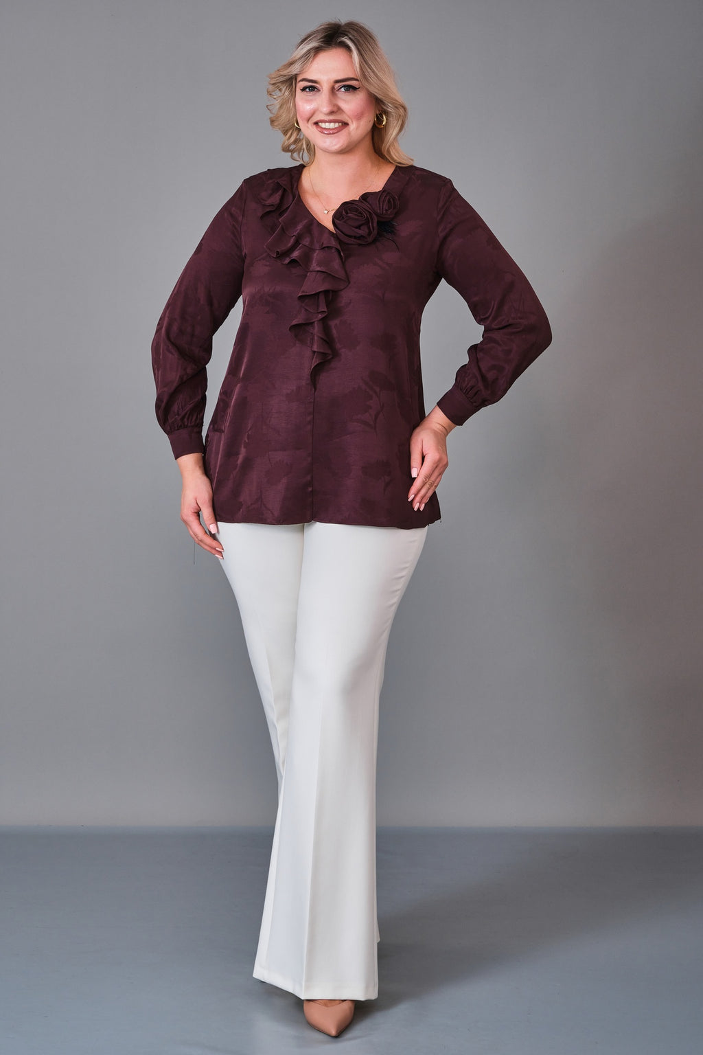 Kifayet - Plus Size Blouse (KFT27K18801) - 8690200232060
