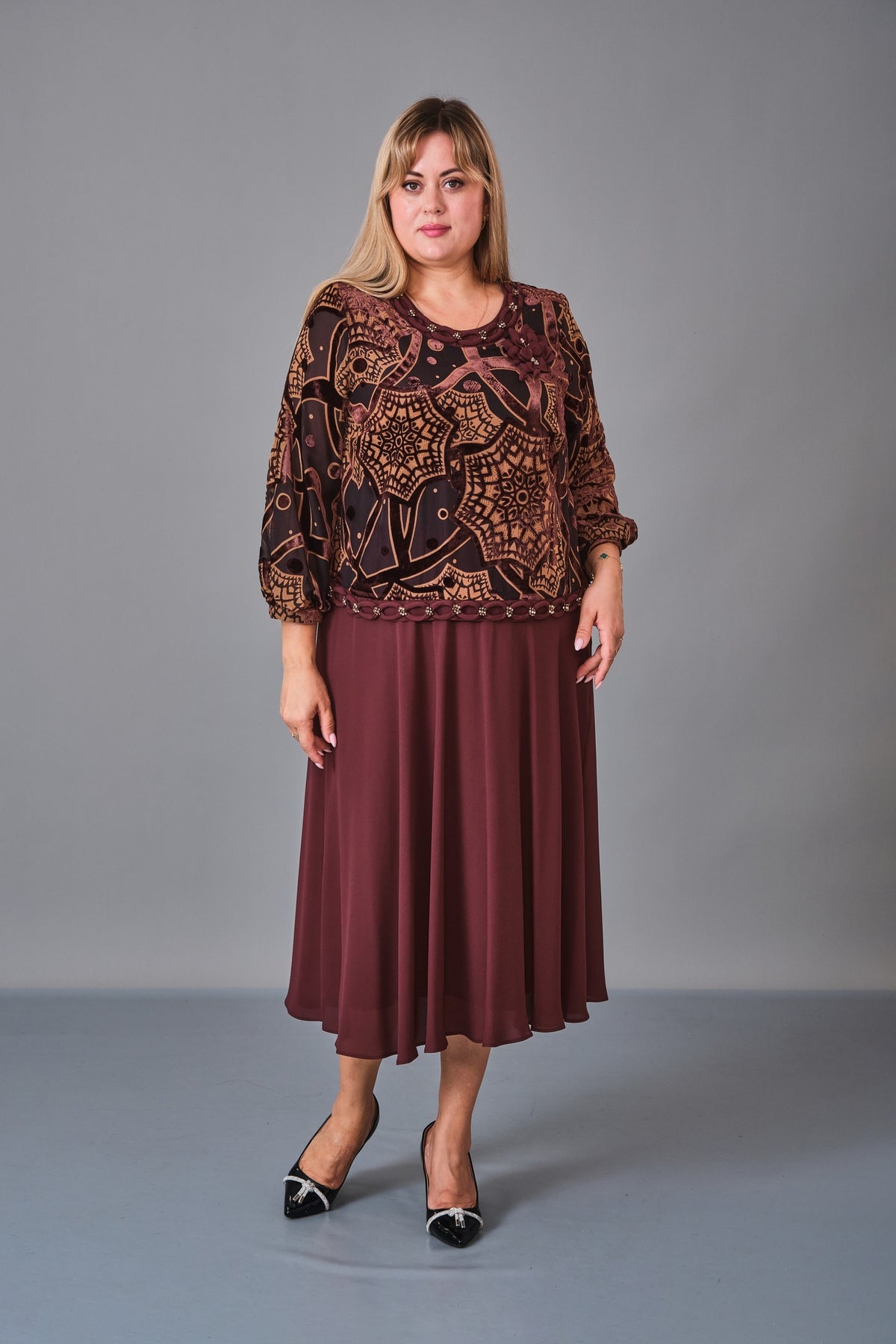 Gumanize - Plus Size Dress (GMZ2026-255-8020) - 8690200234453