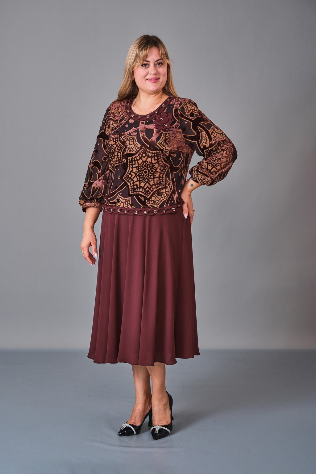 Gumanize - Plus Size Dress (GMZ2026-255-8020) - 8690200234453