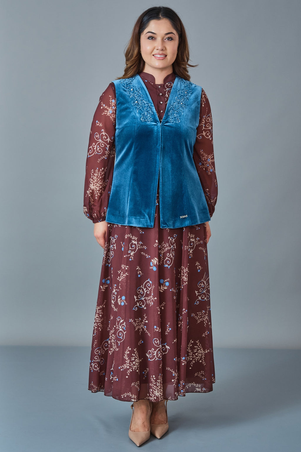 Ksas - Plus Size Waistcoat (KSS27KEH-88)