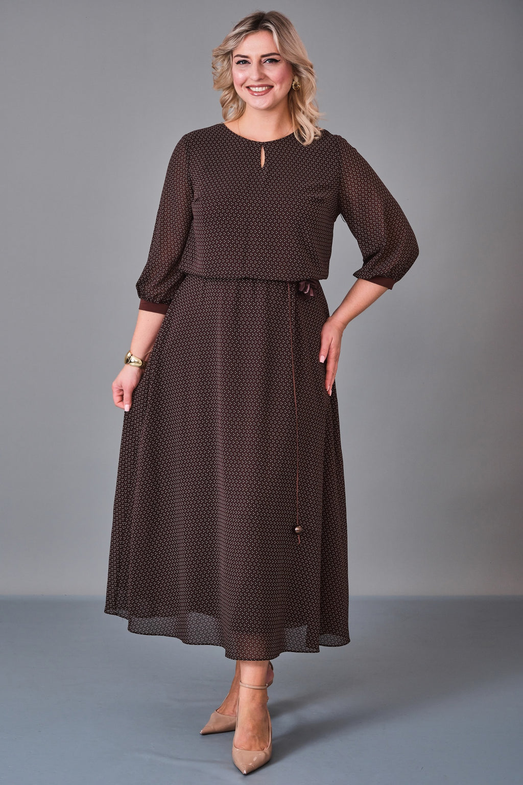 Chiffon Line - Plus Size Dress (CFL27K3516) - 8690200235351