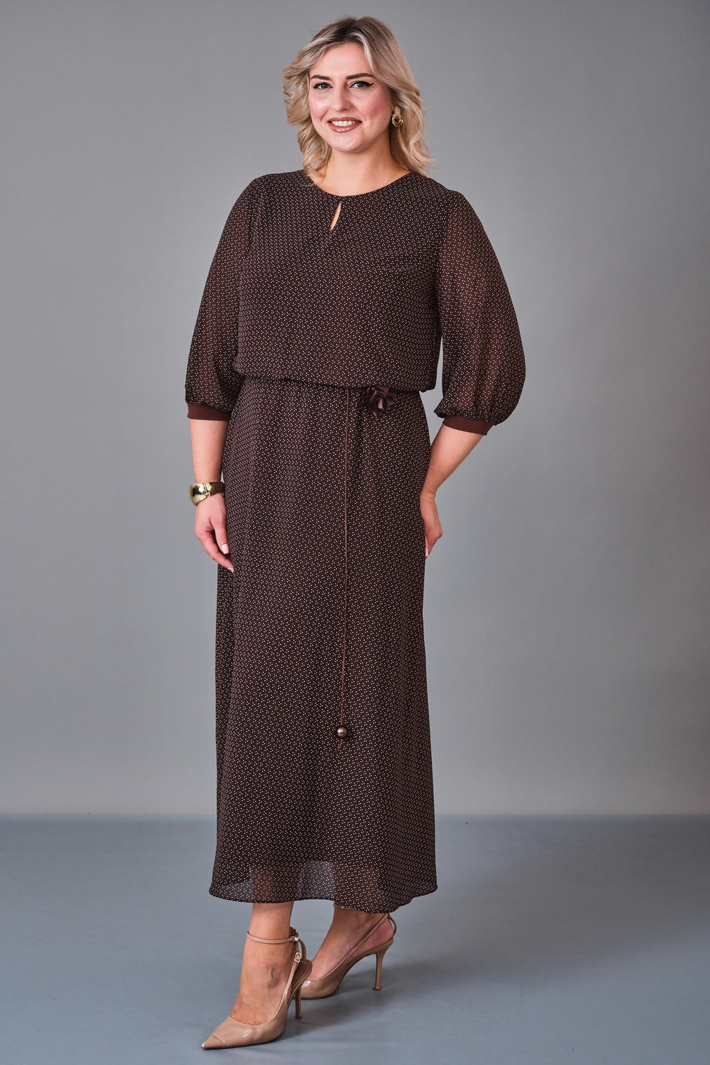 Chiffon Line - Plus Size Dress (CFL27K3516) - 8690200235351