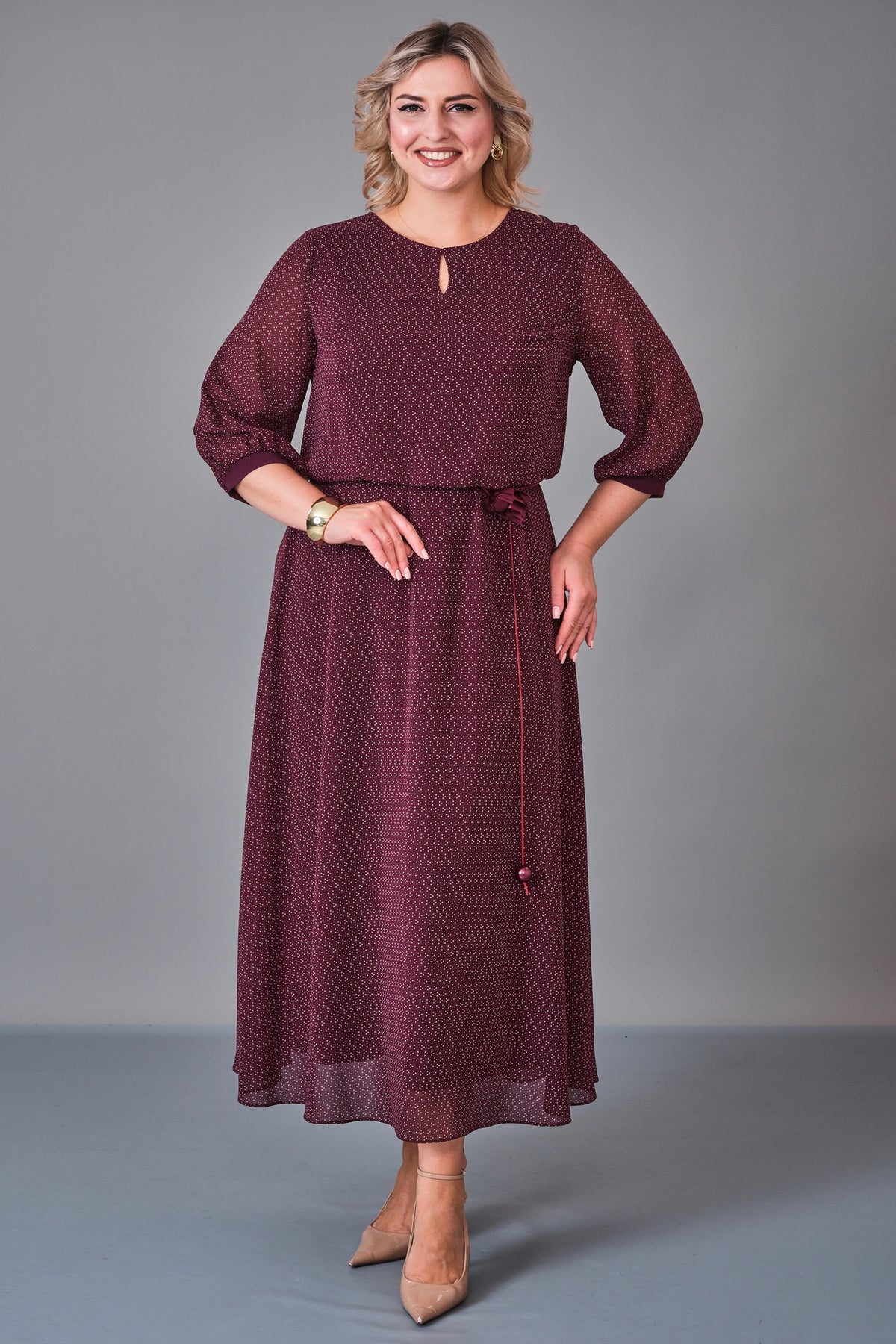 Chiffon Line - Plus Size Dress (CFL27K3516) - 8690200235368
