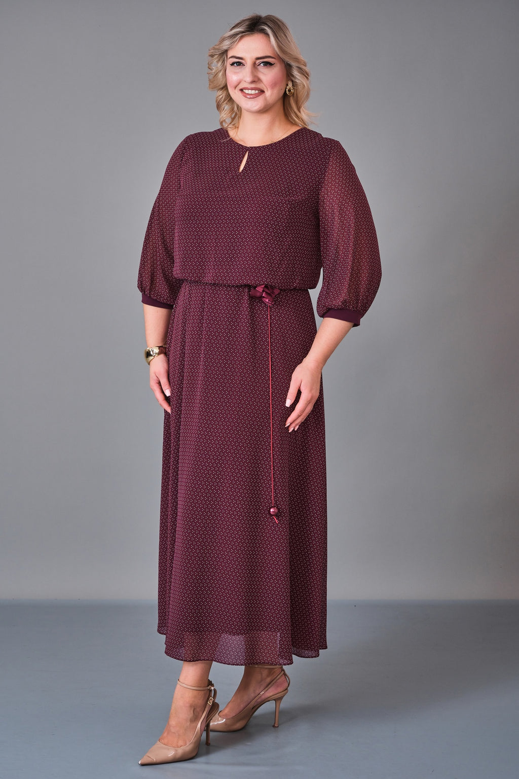 Chiffon Line - Plus Size Dress (CFL27K3516) - 8690200235368