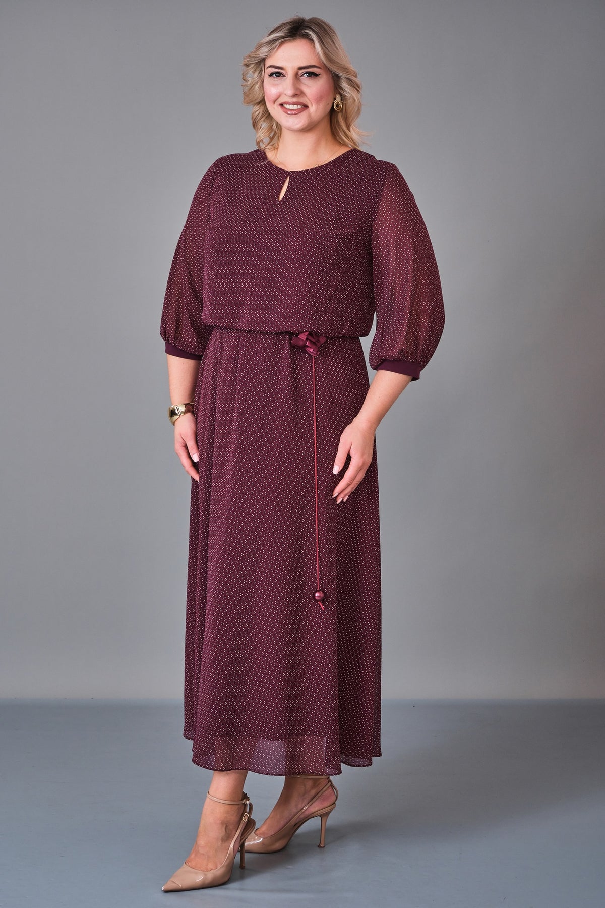 Chiffon Line - Plus Size Dress (CFL27K3516) - 8690200235368