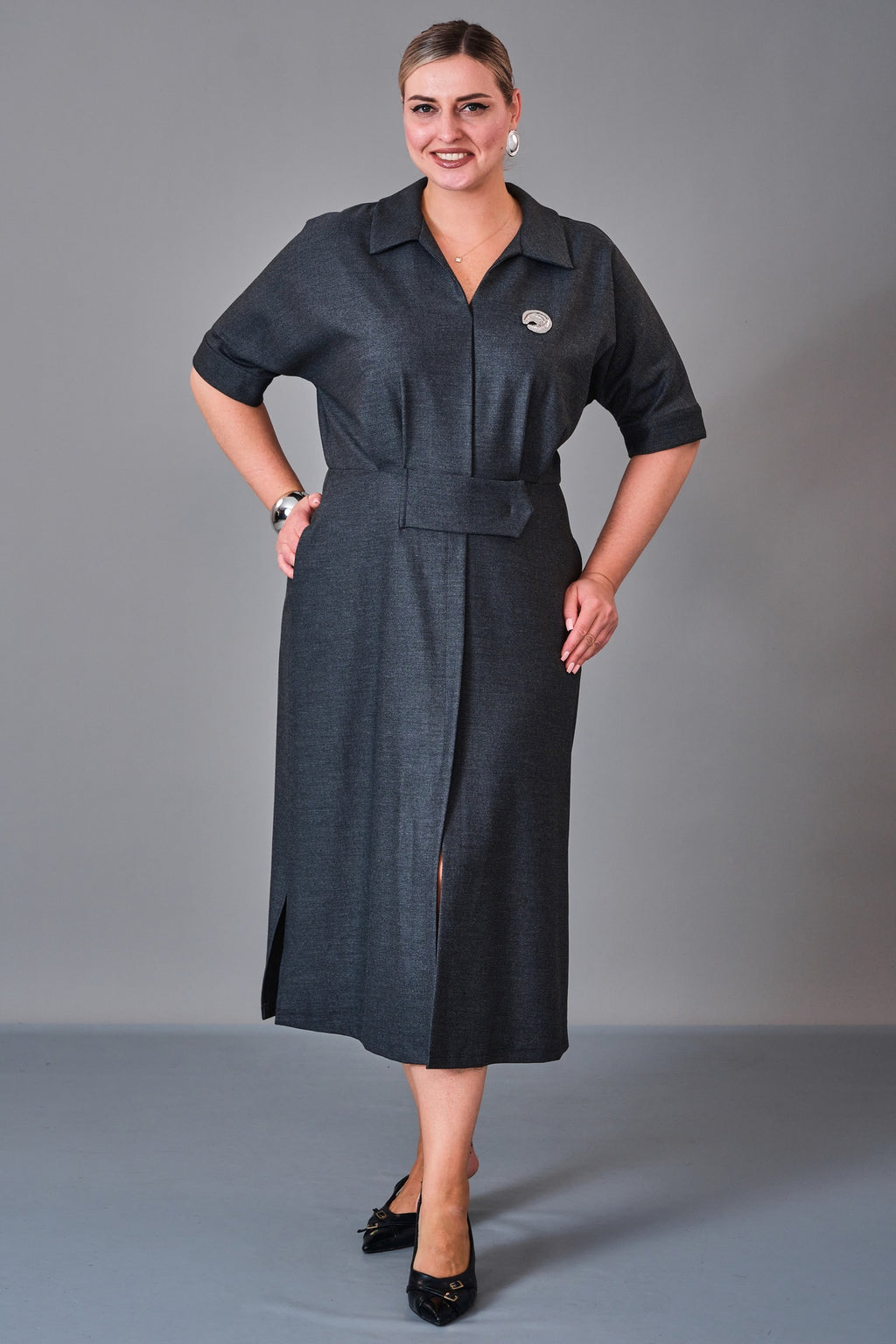 Chiffon Line - Plus Size Dress (CFL27K3508) - 8690200235375