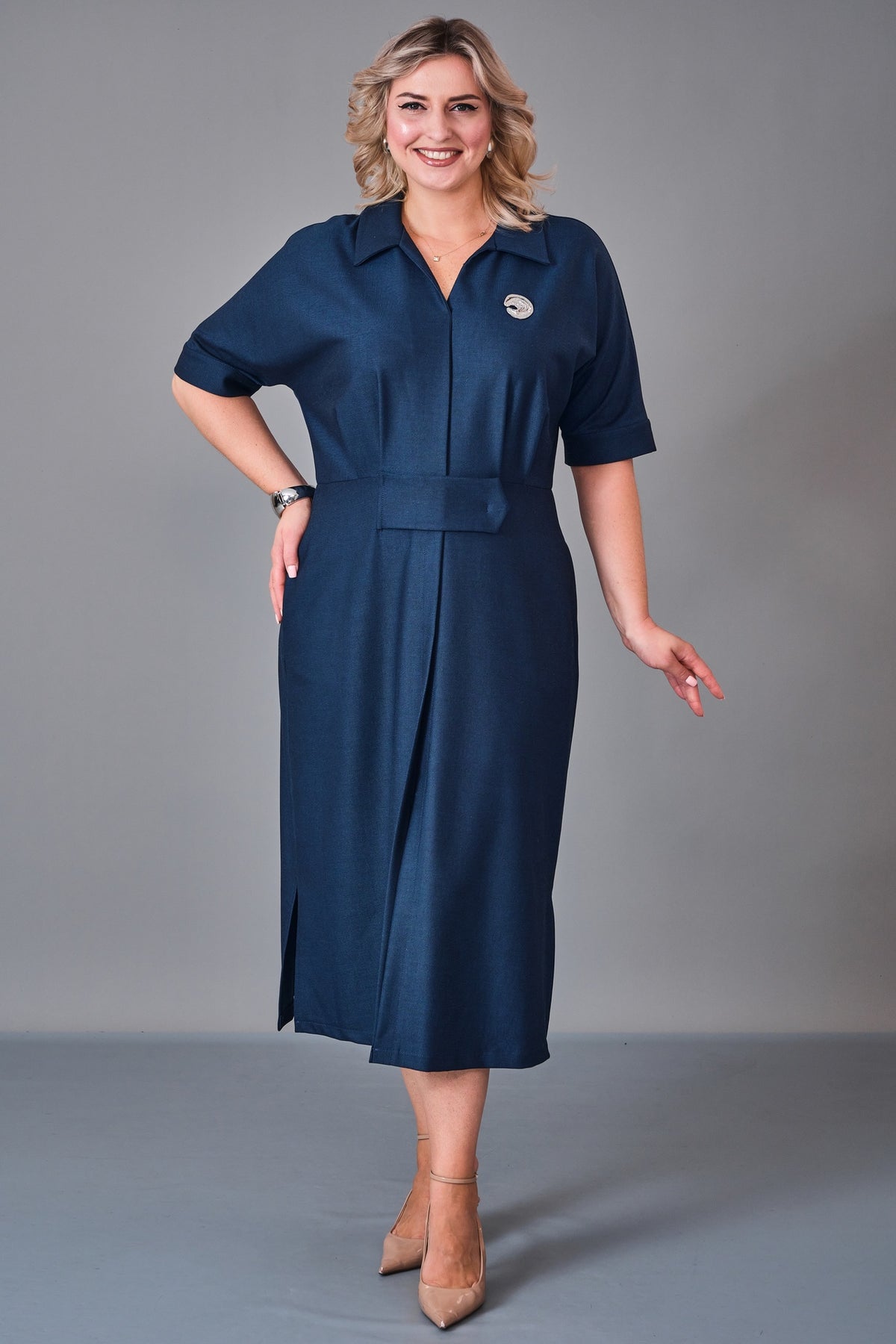 Chiffon Line - Plus Size Dress (CFL27K3508) - 8690200235382