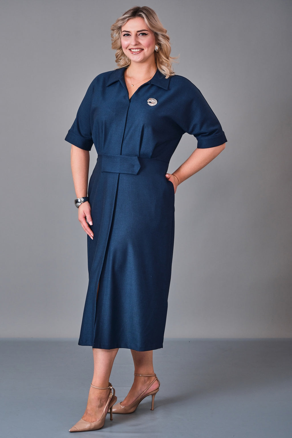 Chiffon Line - Plus Size Dress (CFL27K3508) - 8690200235382