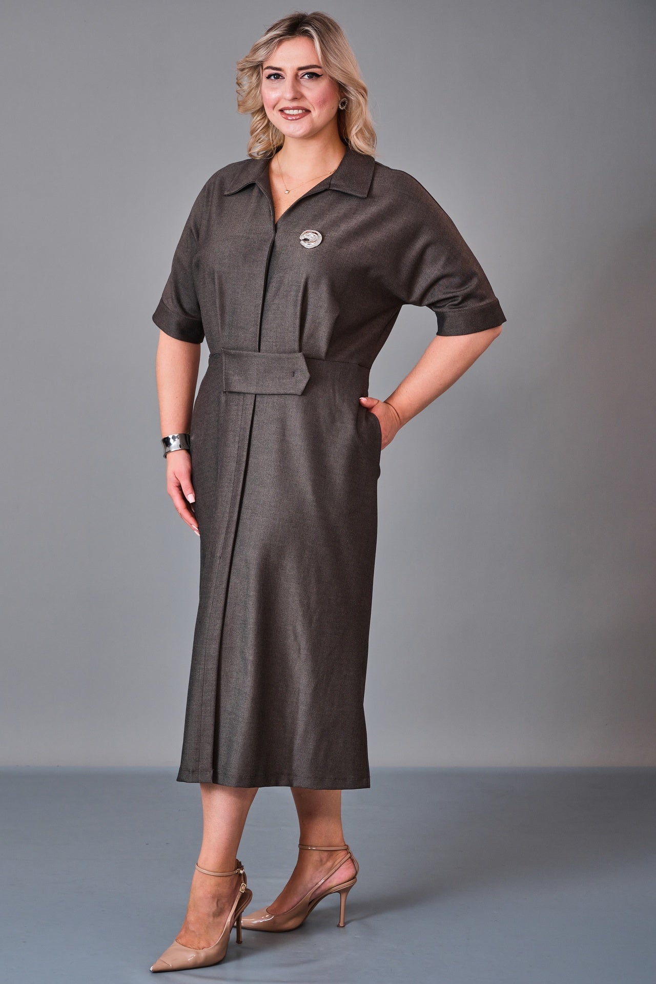 Chiffon Line - Plus Size Dress (CFL27K3508) - 8690200235405
