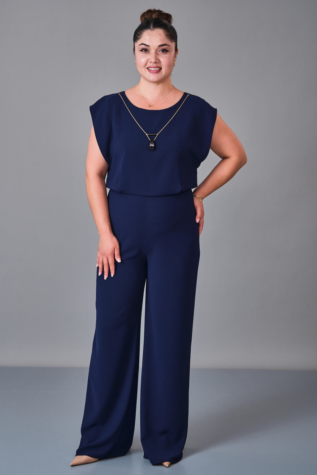Selen - Plus Size Overalls (SLN27K541133) - 8690200236297