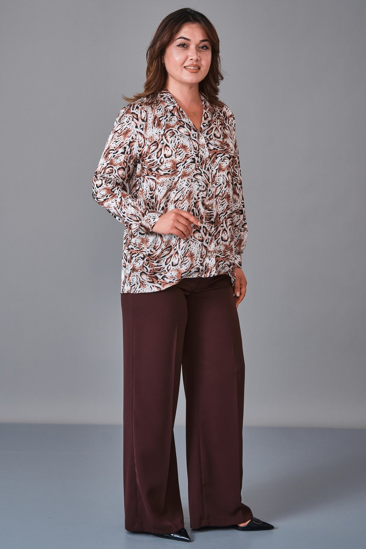 Selen - Plus Size Blouse (SLN27K060335) - 8690200236372