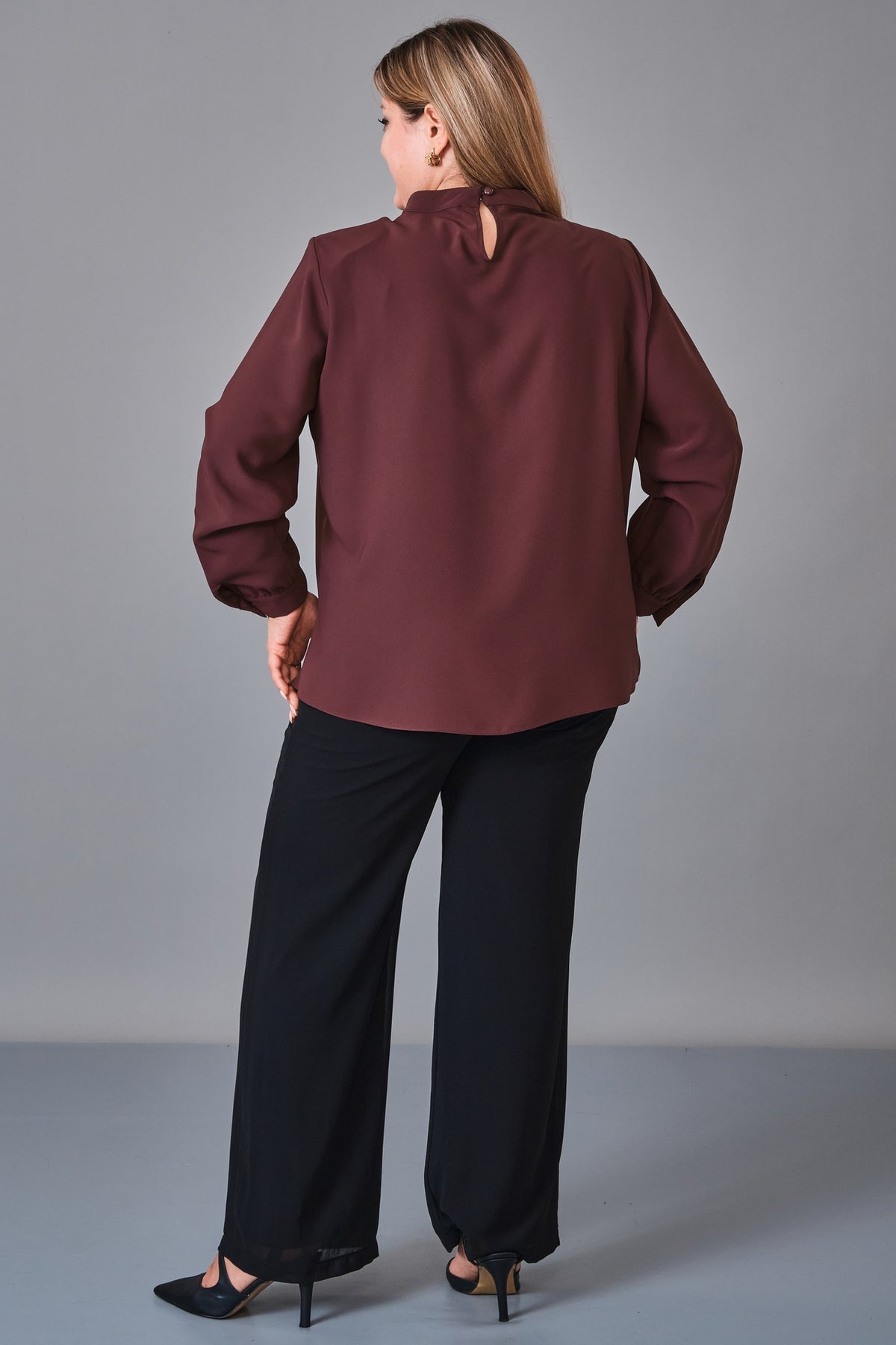 Kifayet - Extended Plus Size Blouse (KFT27K23802) - 8690200236525