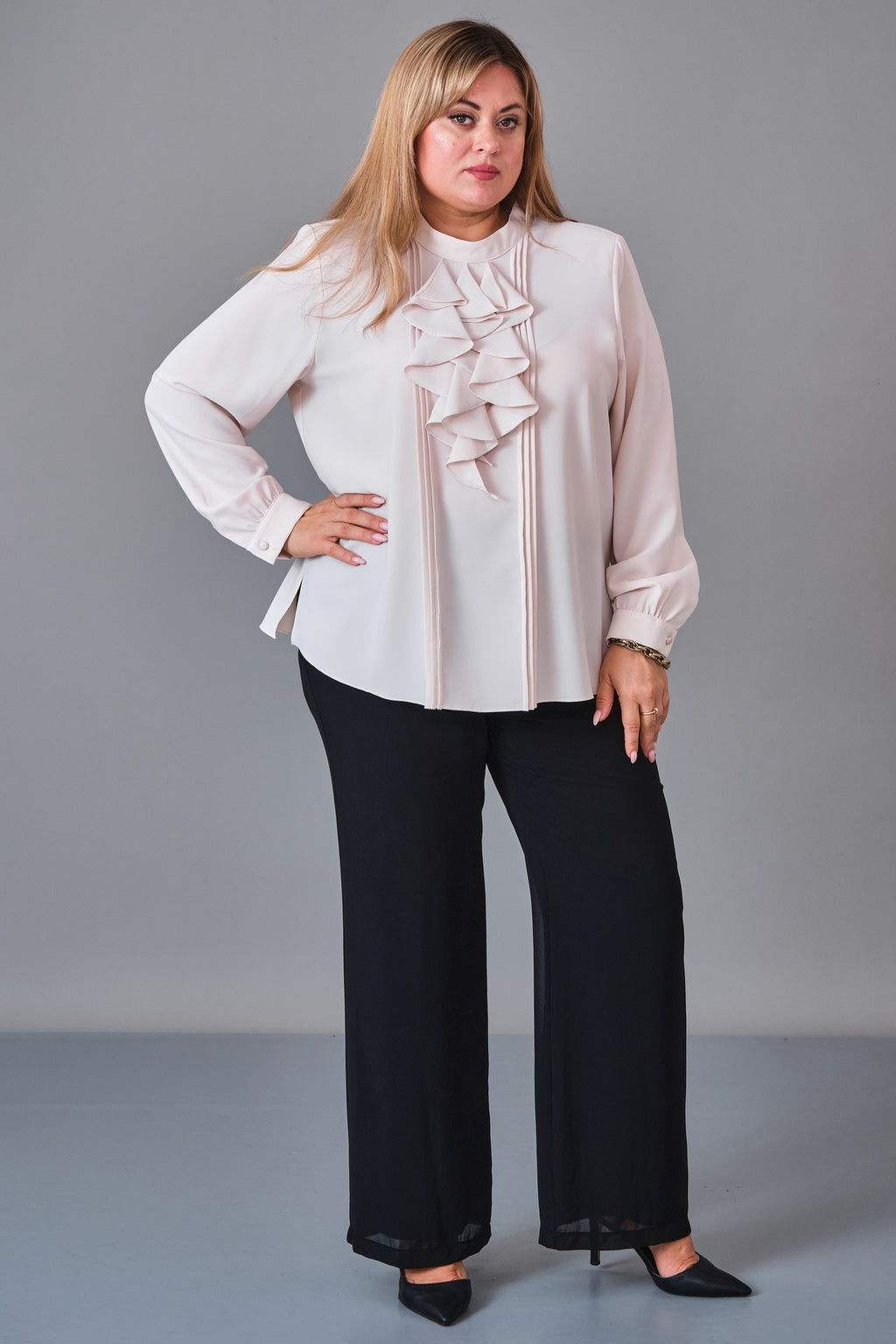 Kifayet - Extended Plus Size Blouse (KFT27K23802) - 8690200236532
