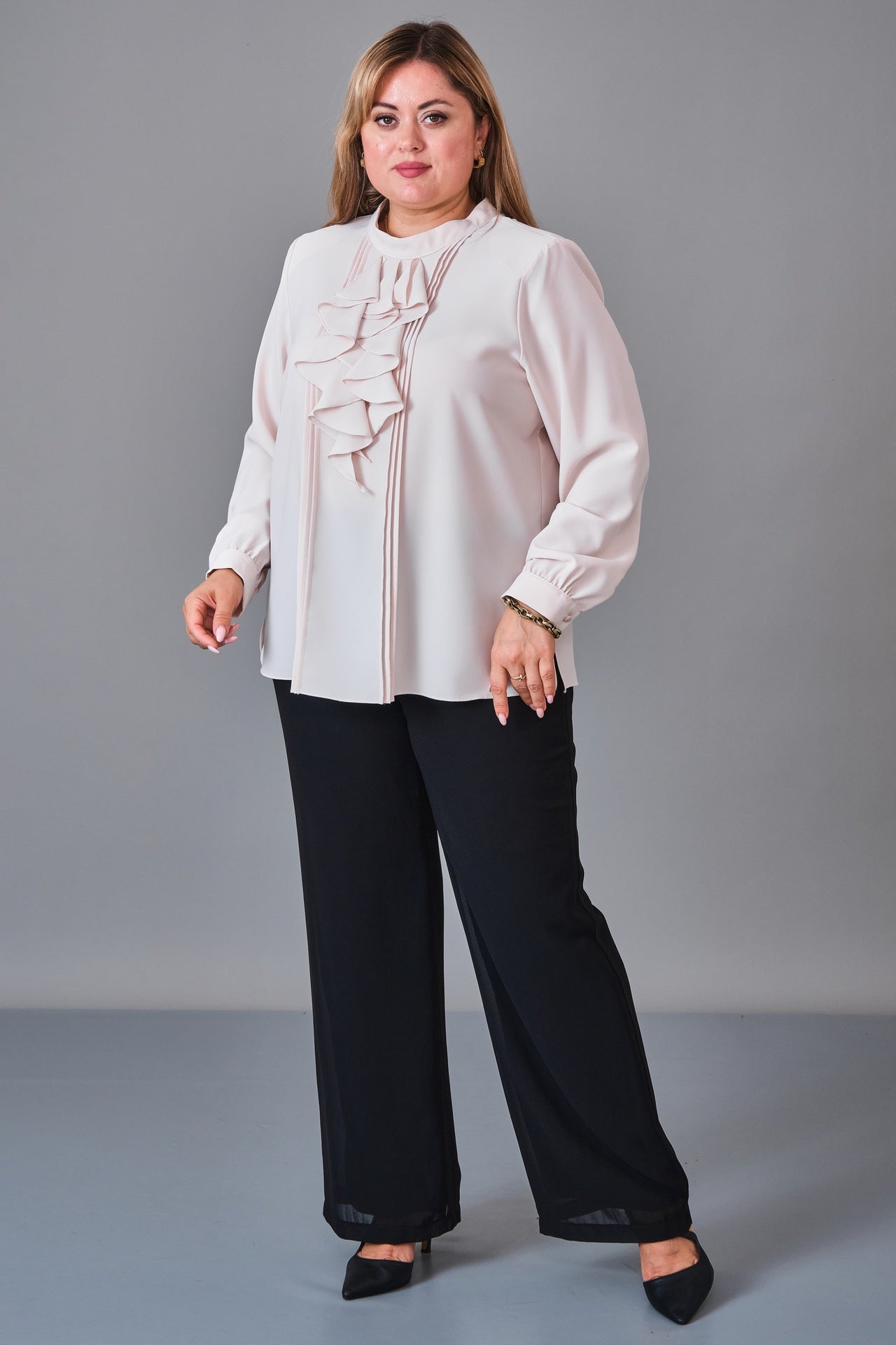 Kifayet - Extended Plus Size Blouse (KFT27K23802) - 8690200236532