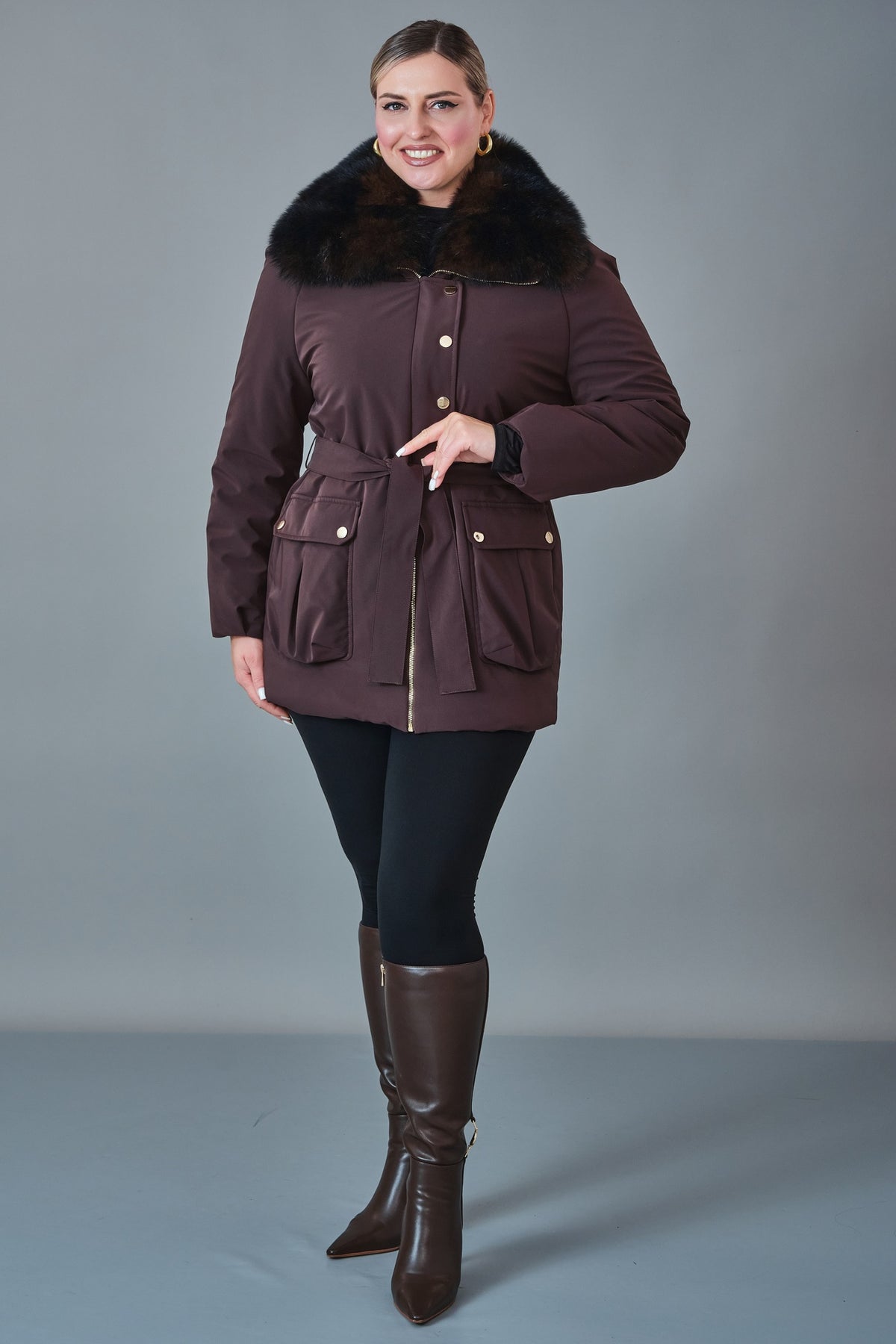 Jadem - Plus Size Coat (JDM27K5944)