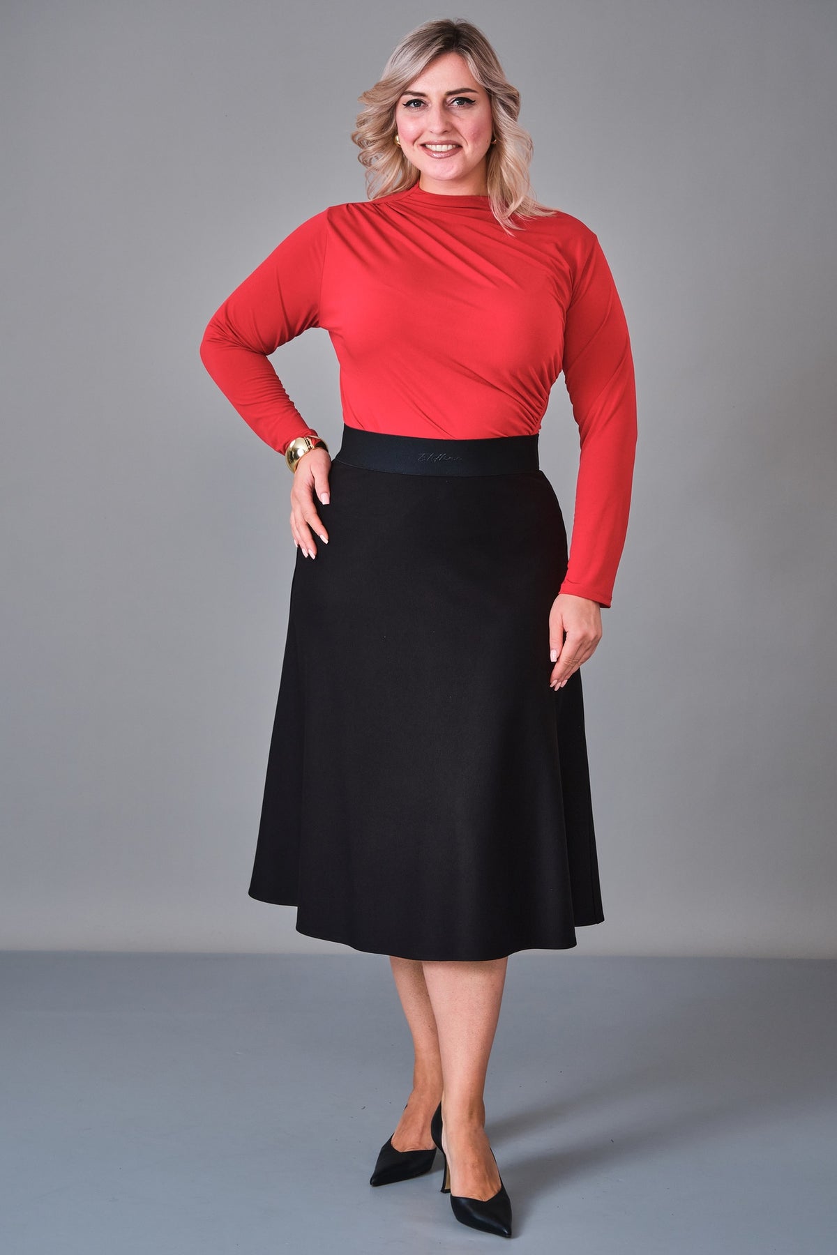 Elitline - Plus Size Skirt (ELT27K2-24-4012) - 8690200237379
